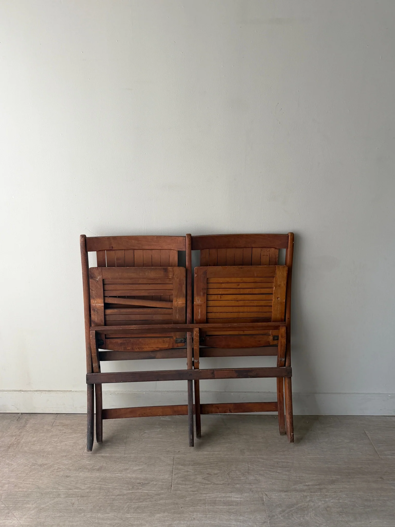 Folding slatted pine bench - Image 6