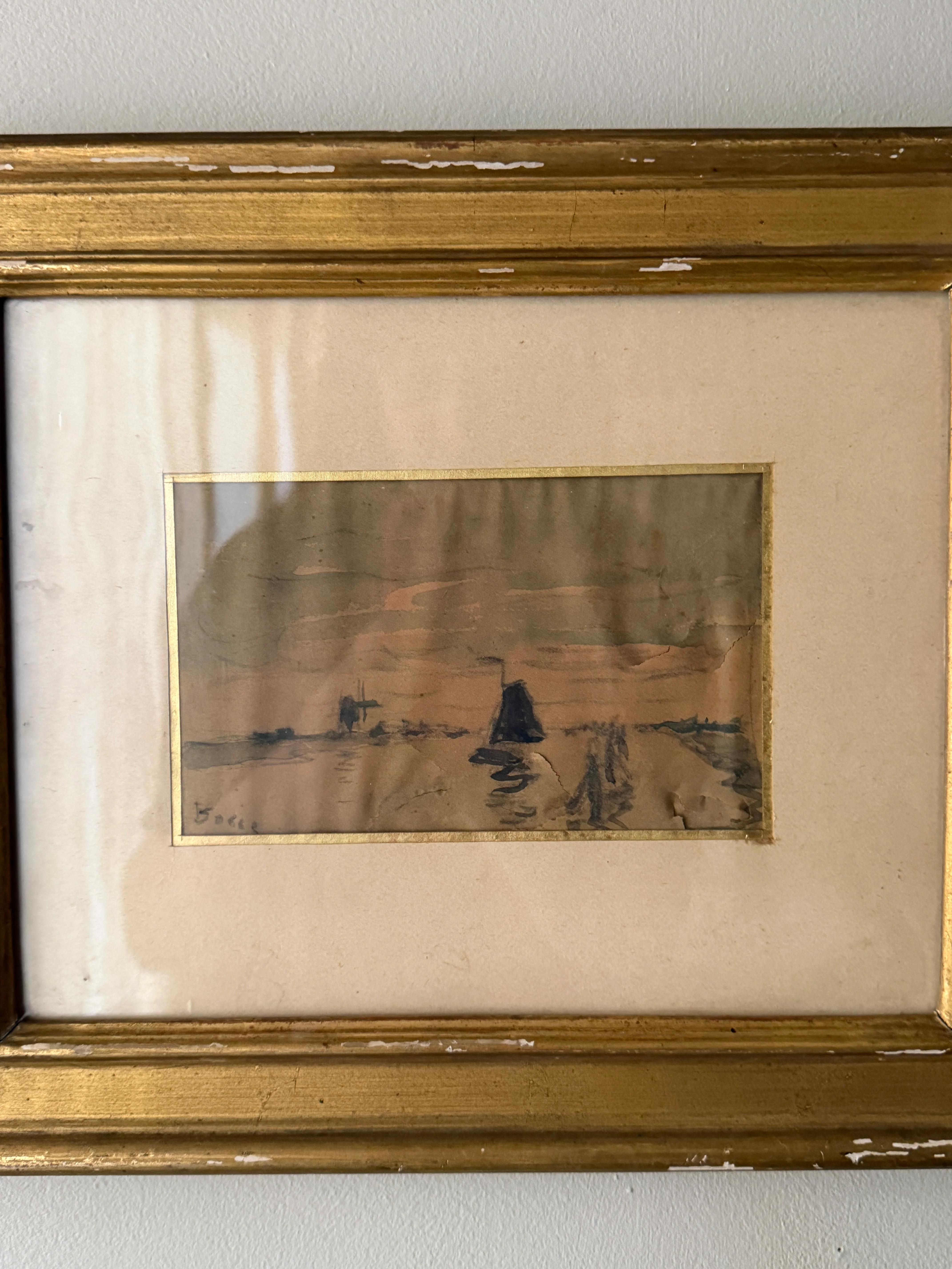 Frank Myers Boggs watercolor painting. Signed. - Image 2