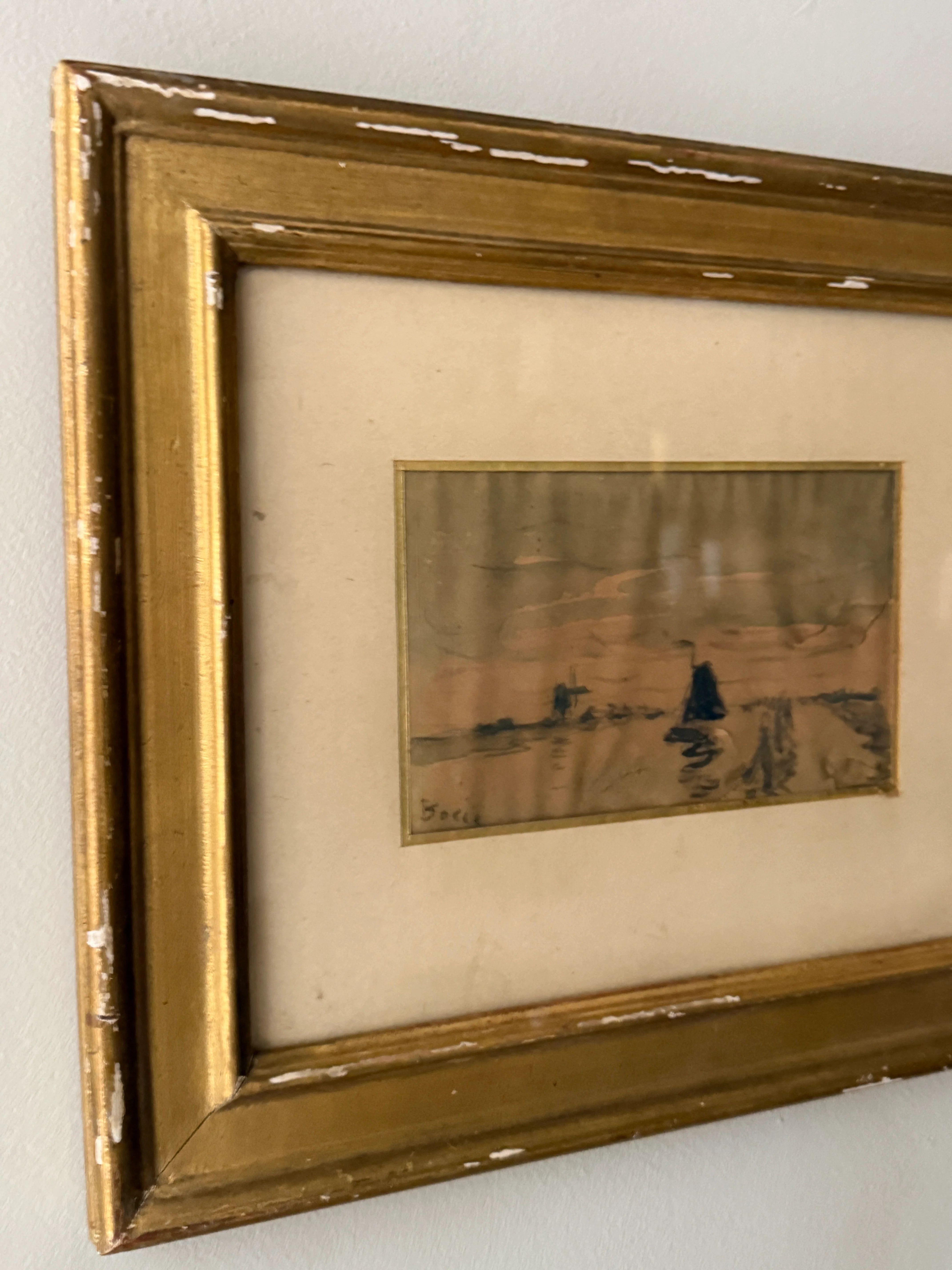 Frank Myers Boggs watercolor painting. Signed. - Image 3