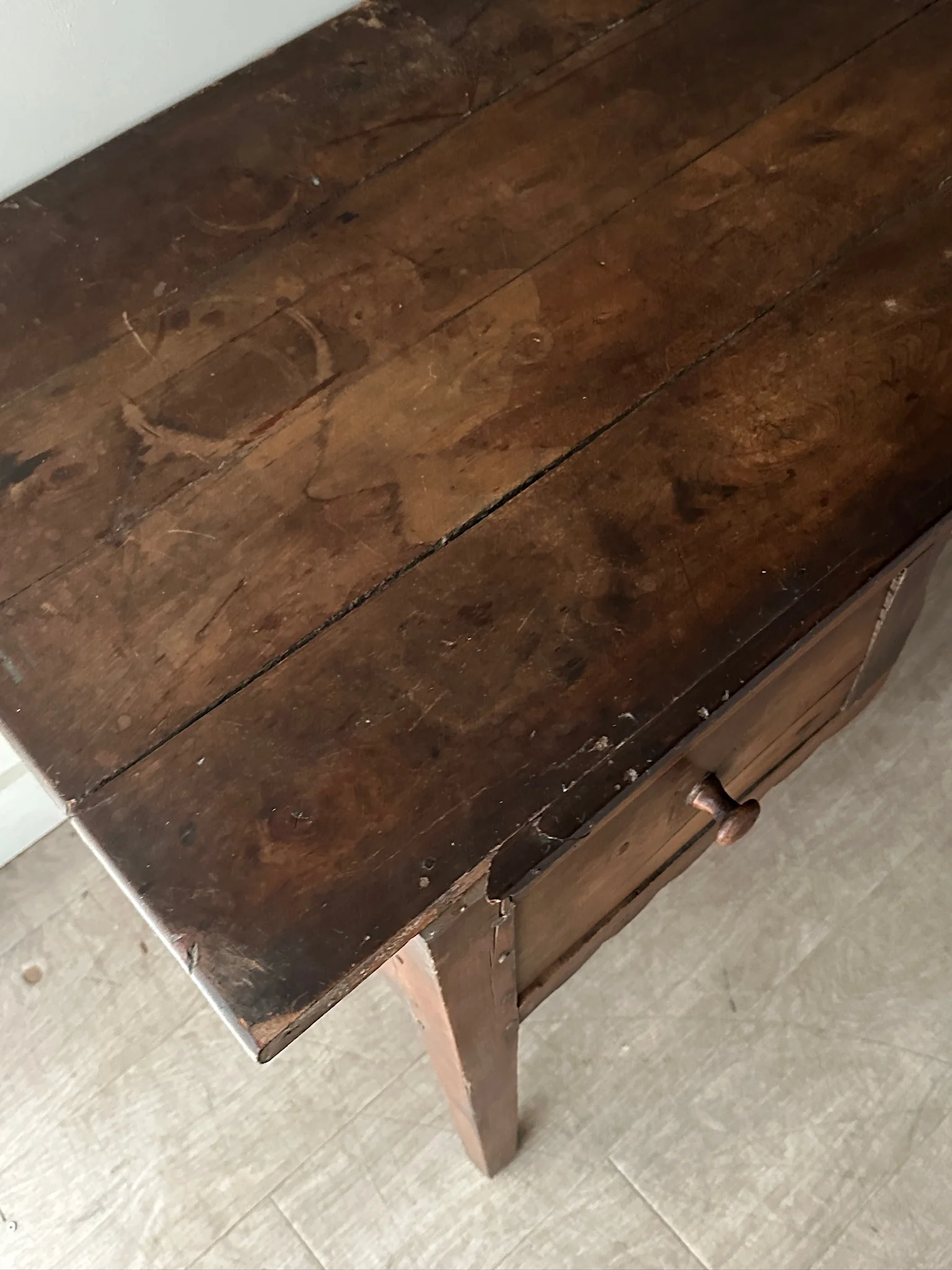 French Walnut Baker’s Table - Image 8