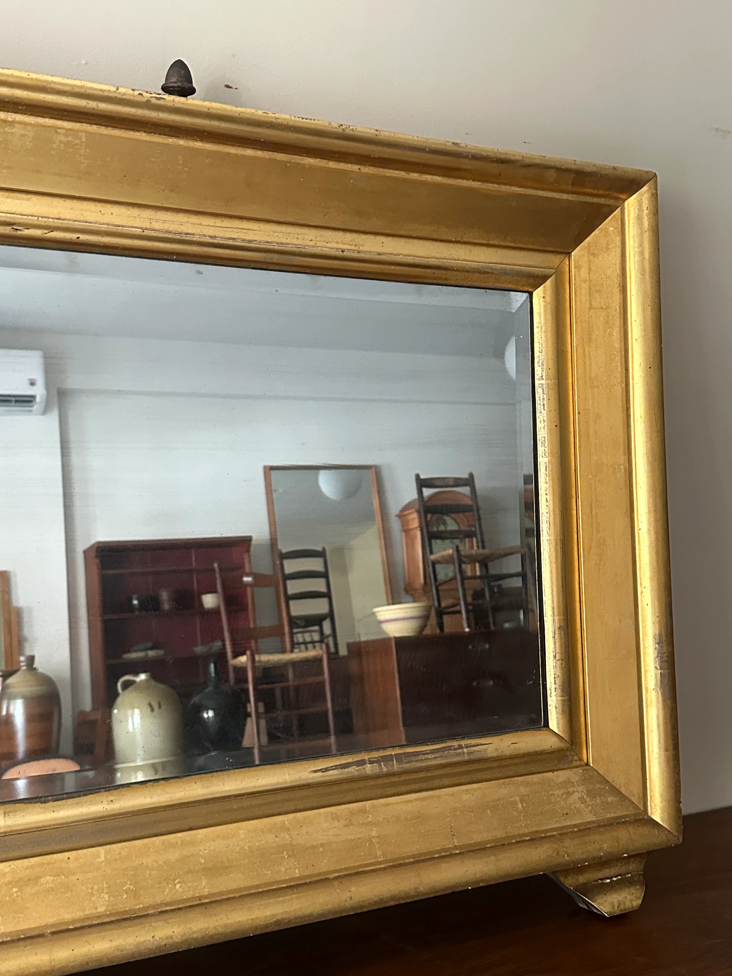 Gilt wood mantel mirror - Image 3