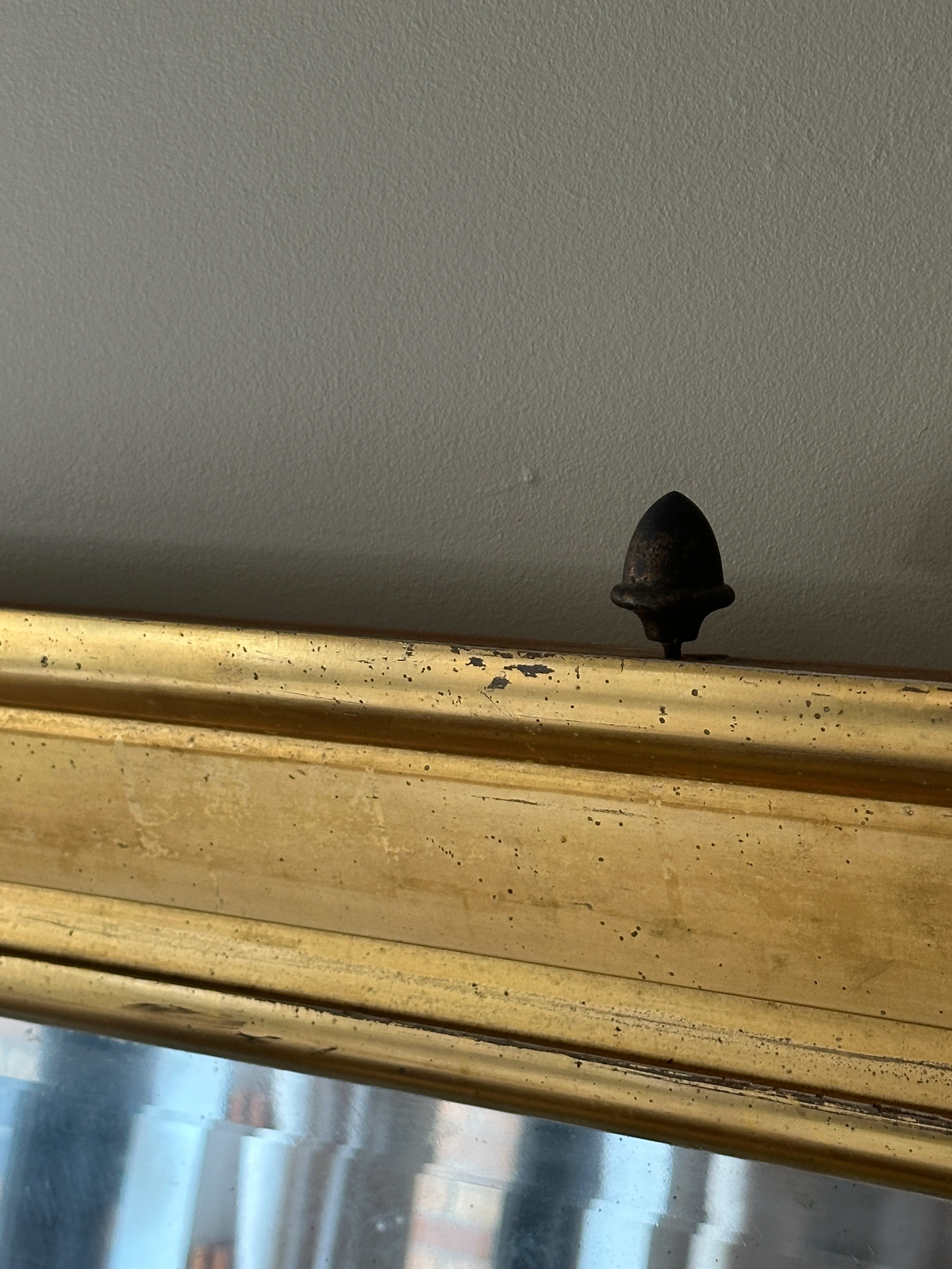 Gilt wood mantel mirror - Image 4