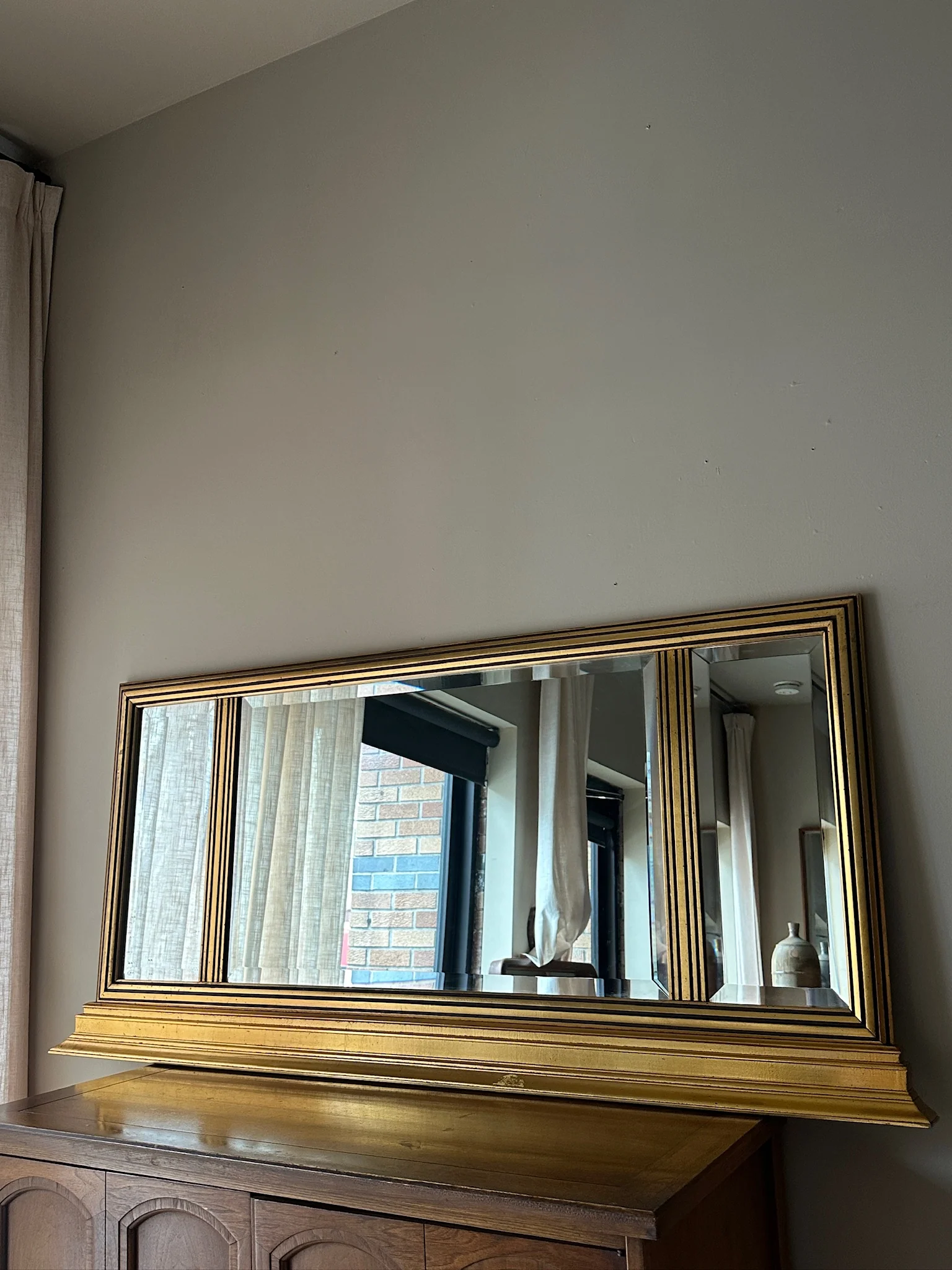 Gilt wood mirror - Image 4