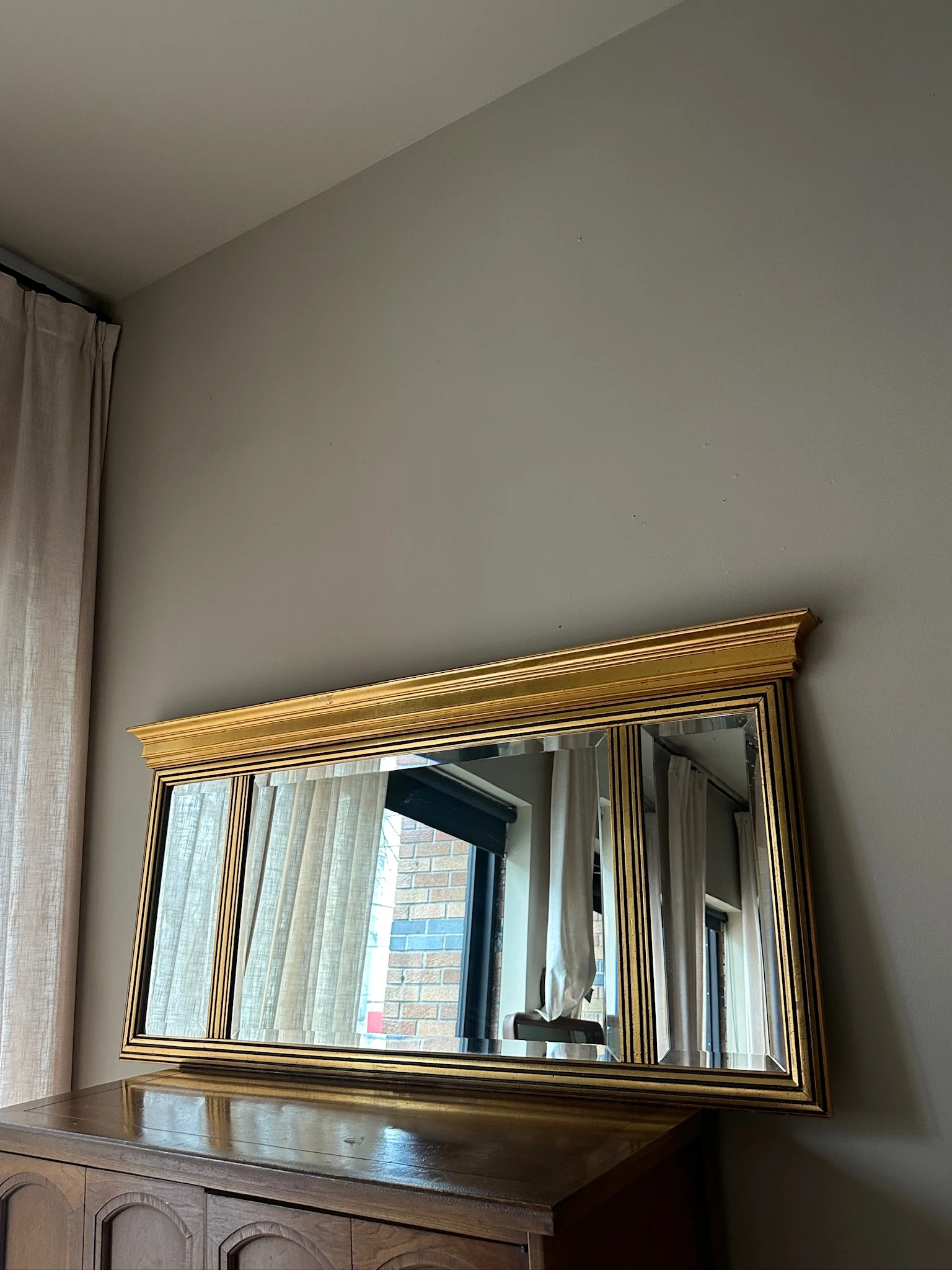 Gilt wood mirror - Image 6
