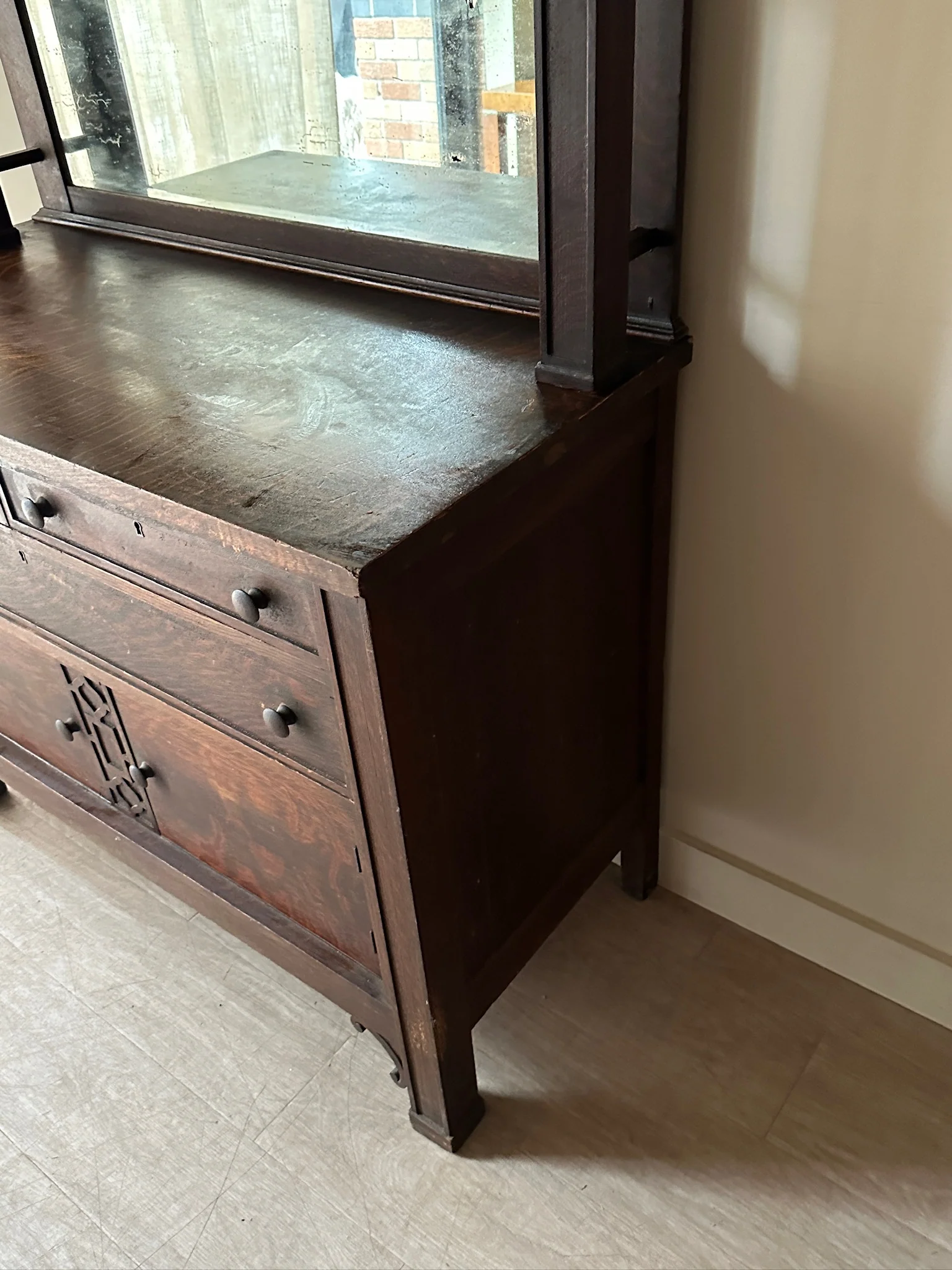 Golden oak mirrored server - Image 3
