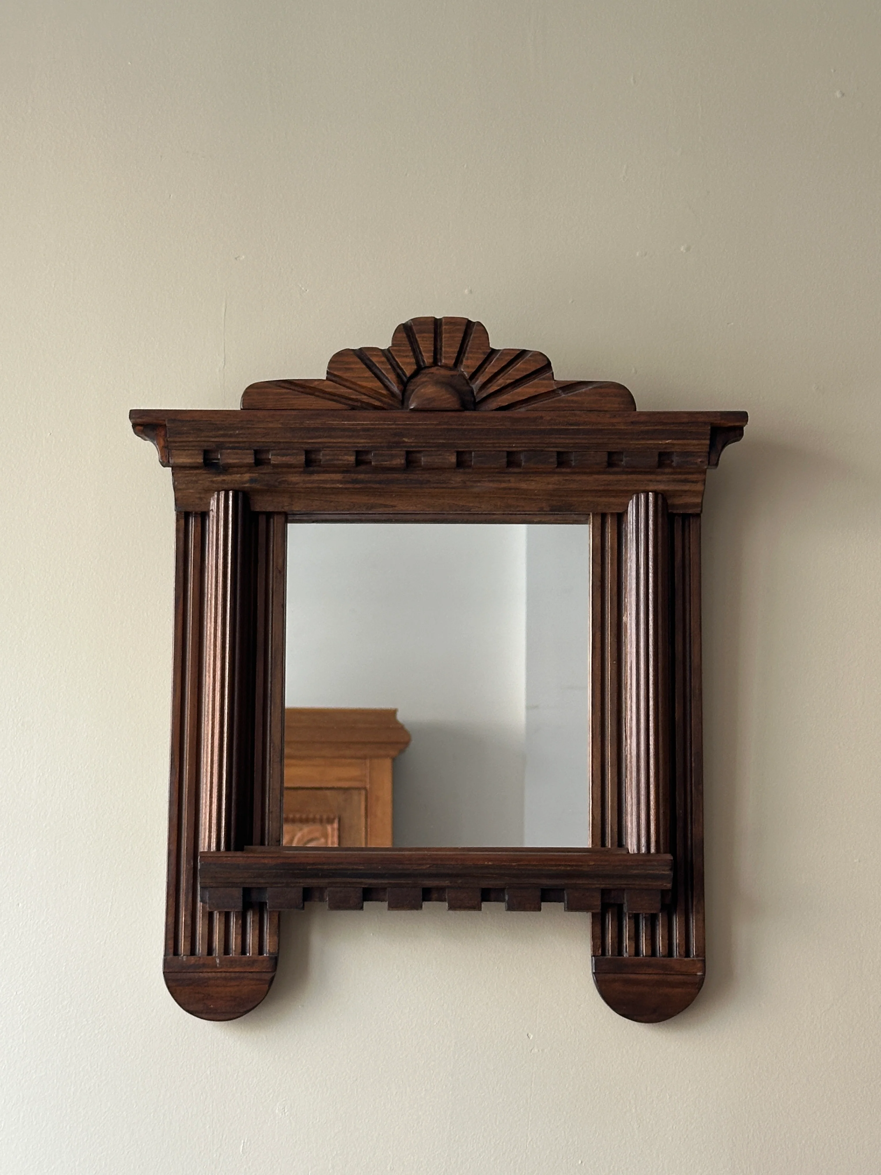 Hand carved mirror
