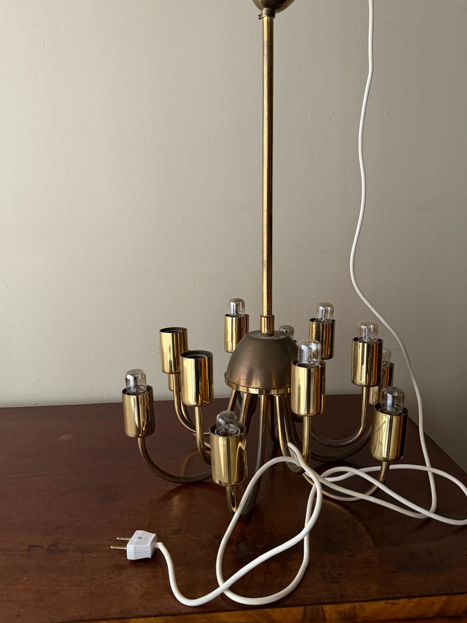 Hans Agne Jakobsson brass chandelier - Image 10