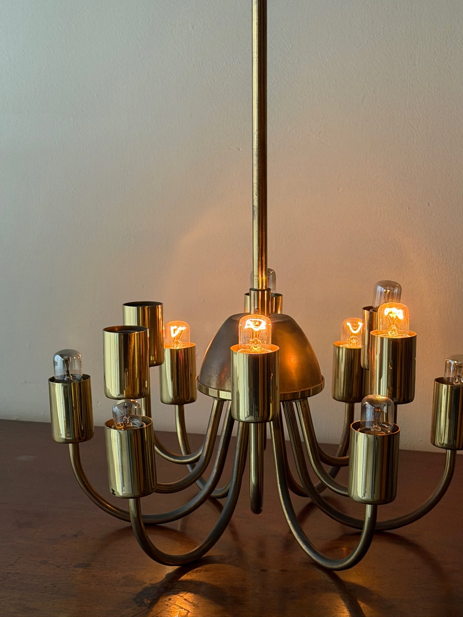 Hans Agne Jakobsson brass chandelier - Image 6