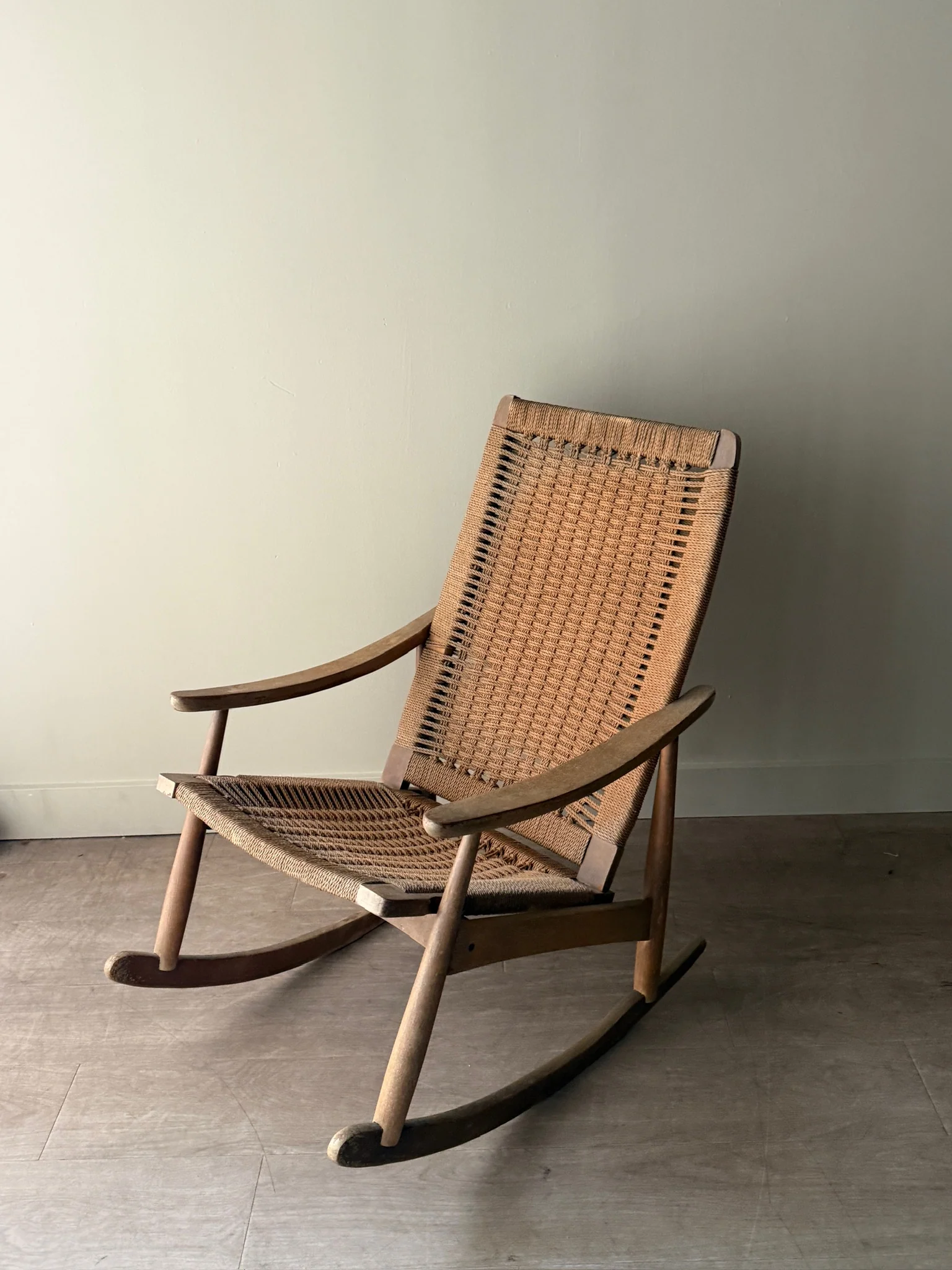 Hans Wegner twisted cord rocking chair - Image 3