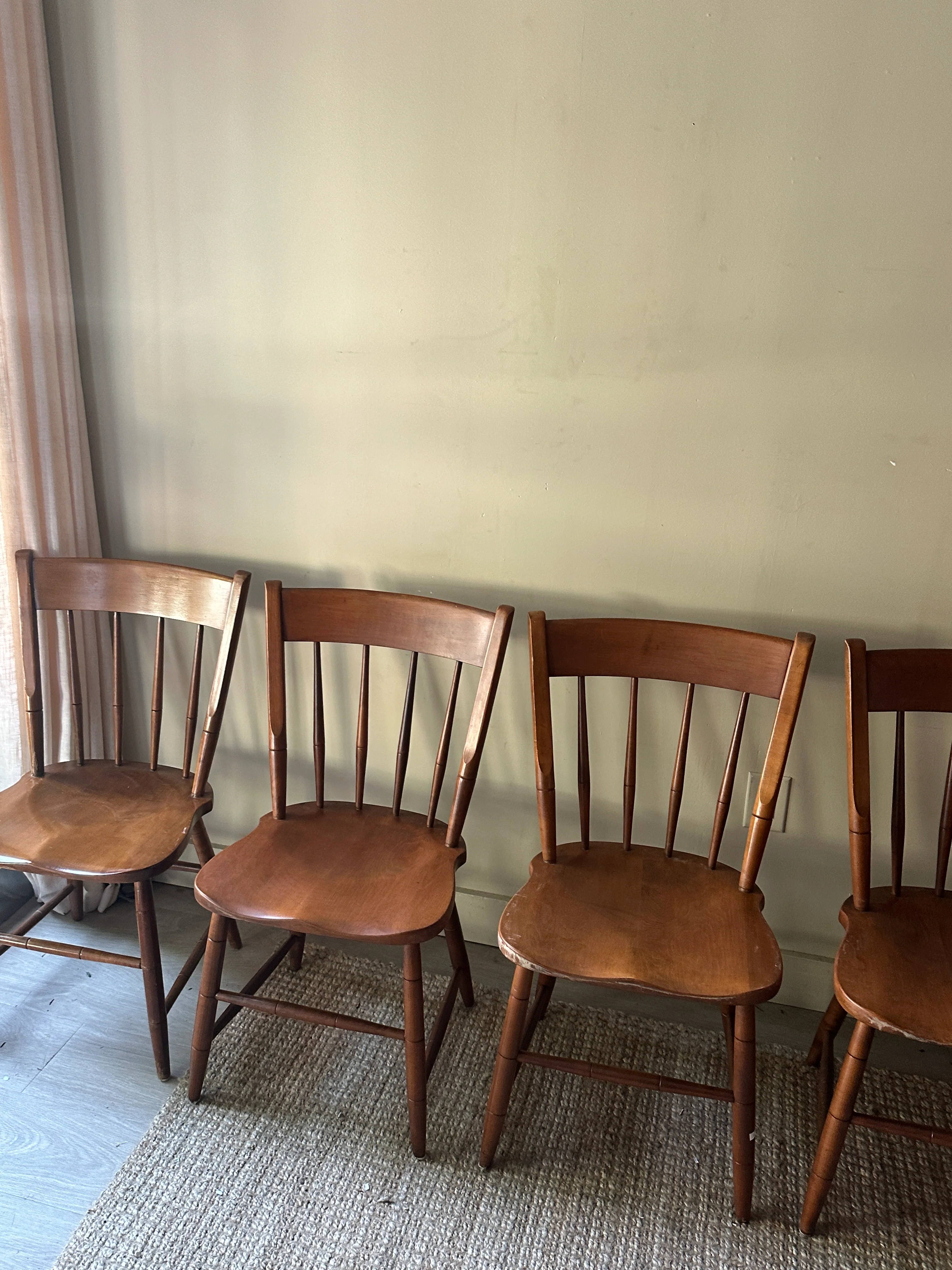 Haywood Wakefield dining chairs. Sold as a set of 4. - Image 3