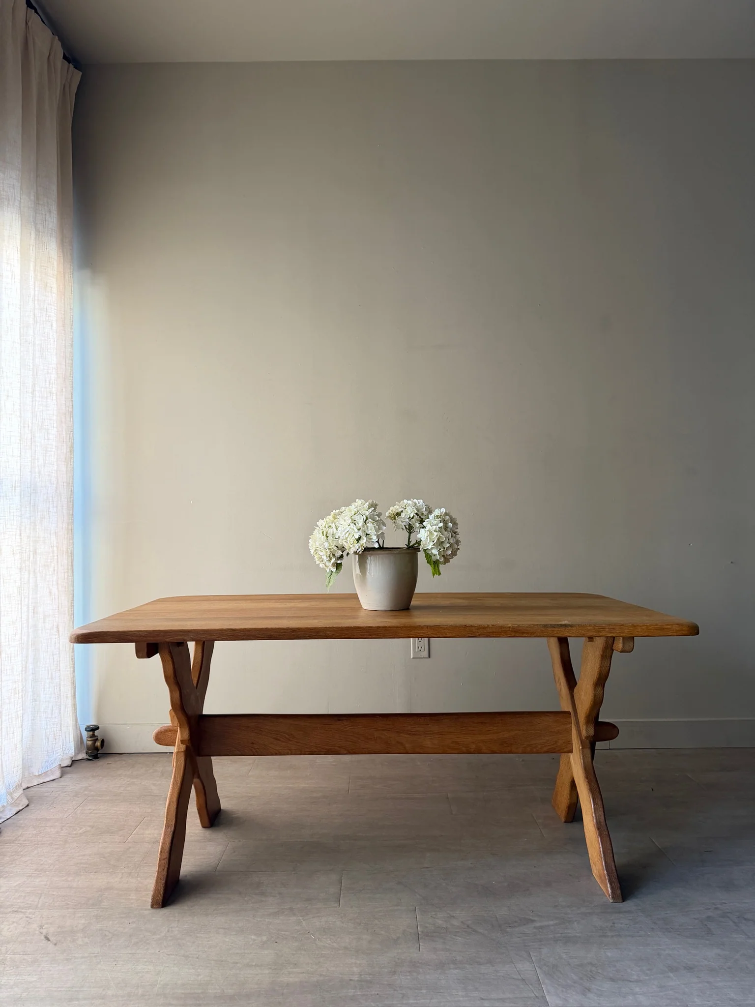 Henning Kjaernulf Danish oak trestle dining table