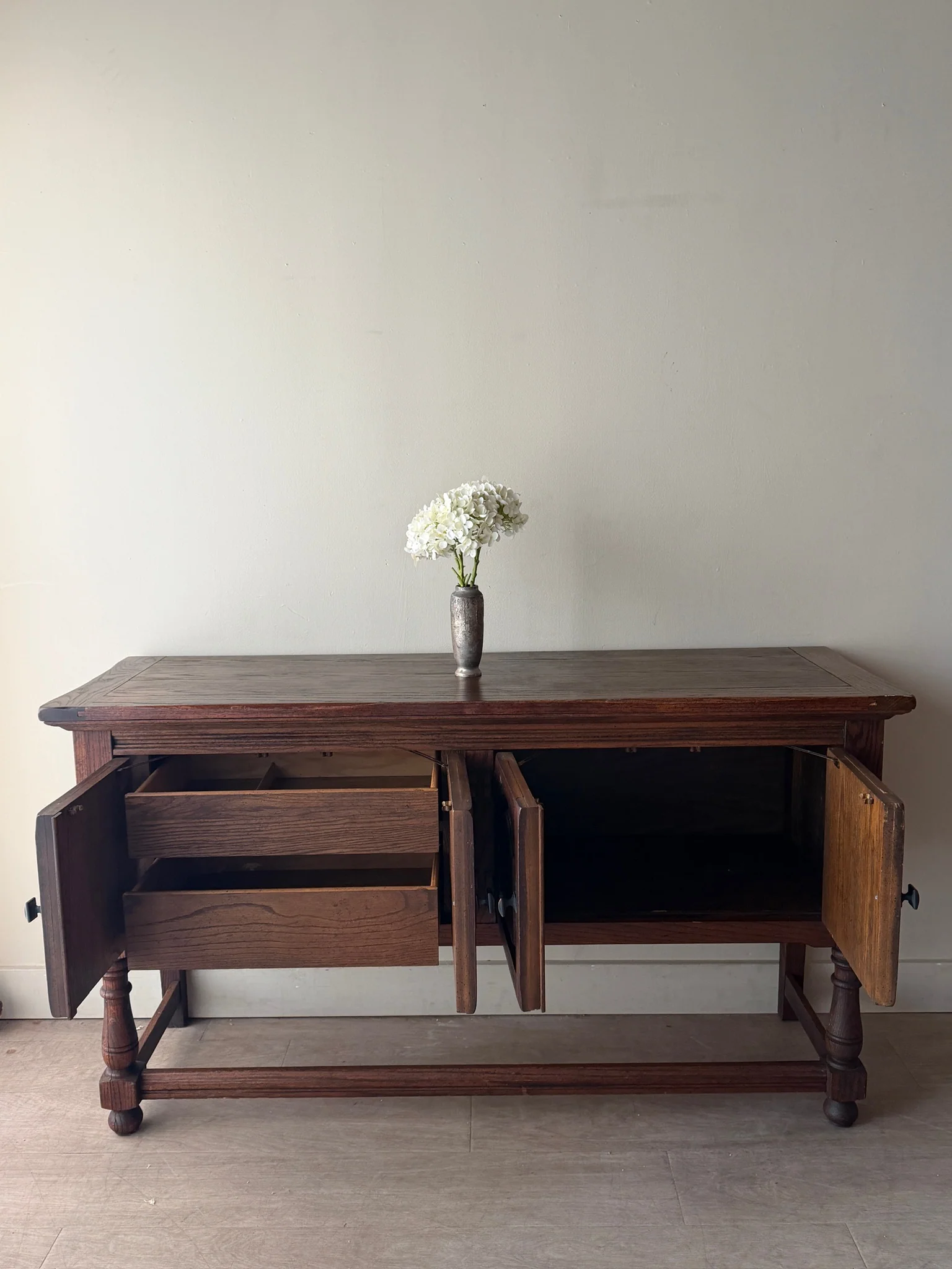 Jacobean style oak server - Image 5