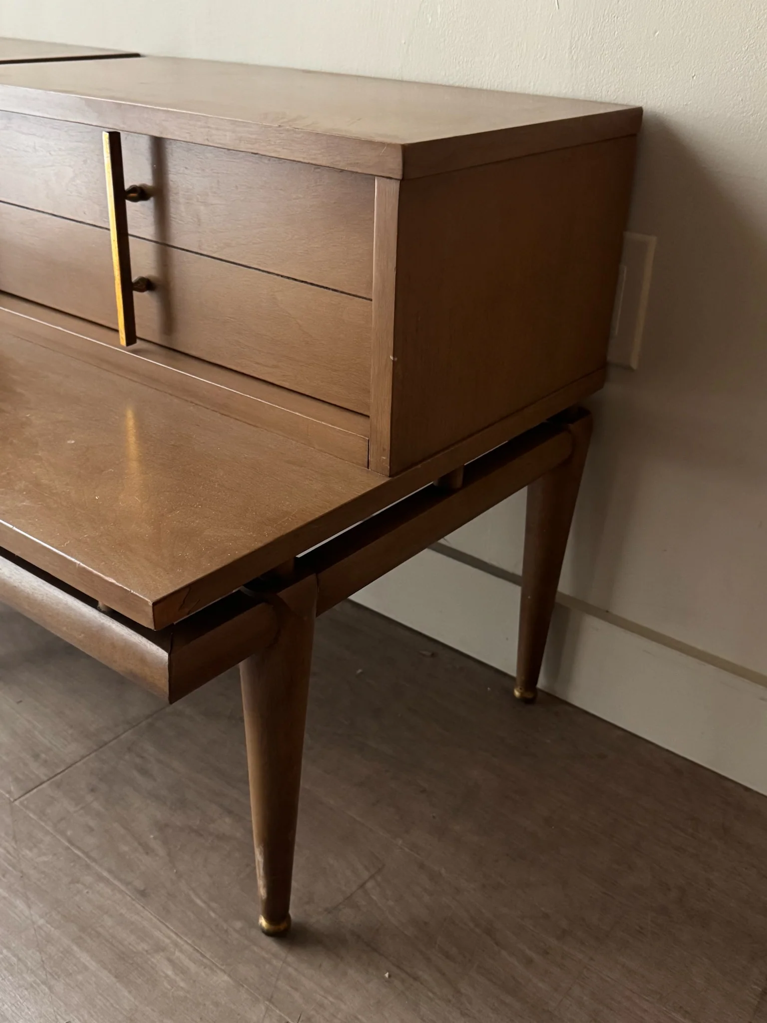Kent Coffey walnut nightstands. Sold individually. - Image 4