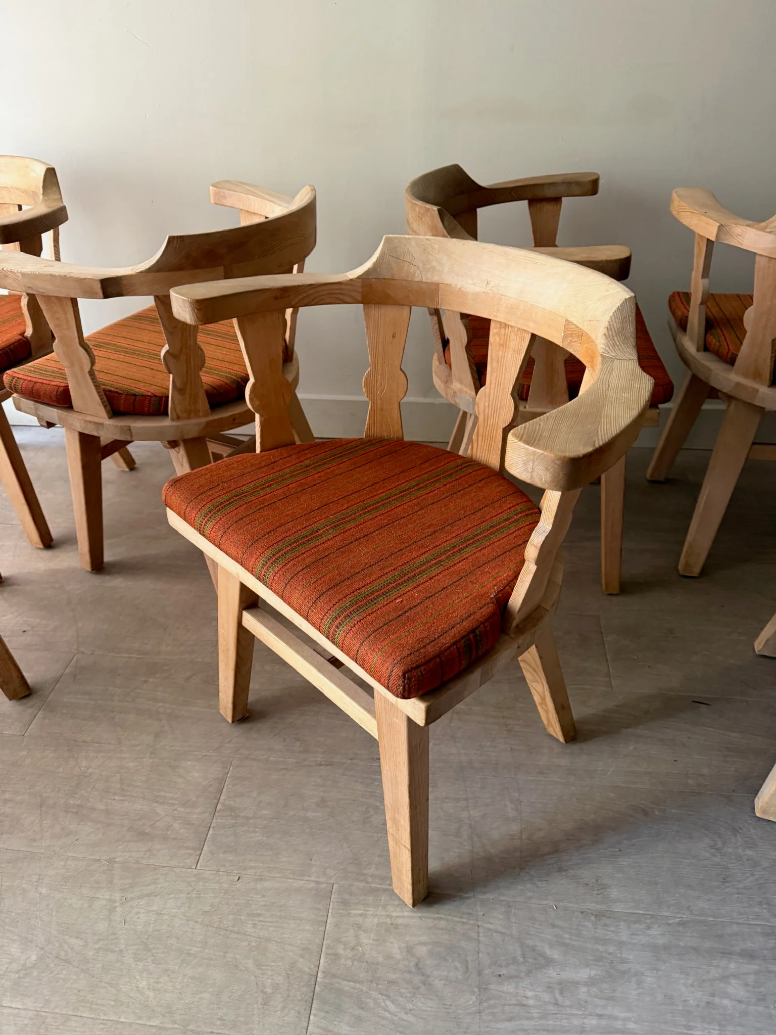 Krogenaes Norwegian pine dining chairs. Sold in pairs. - Image 2