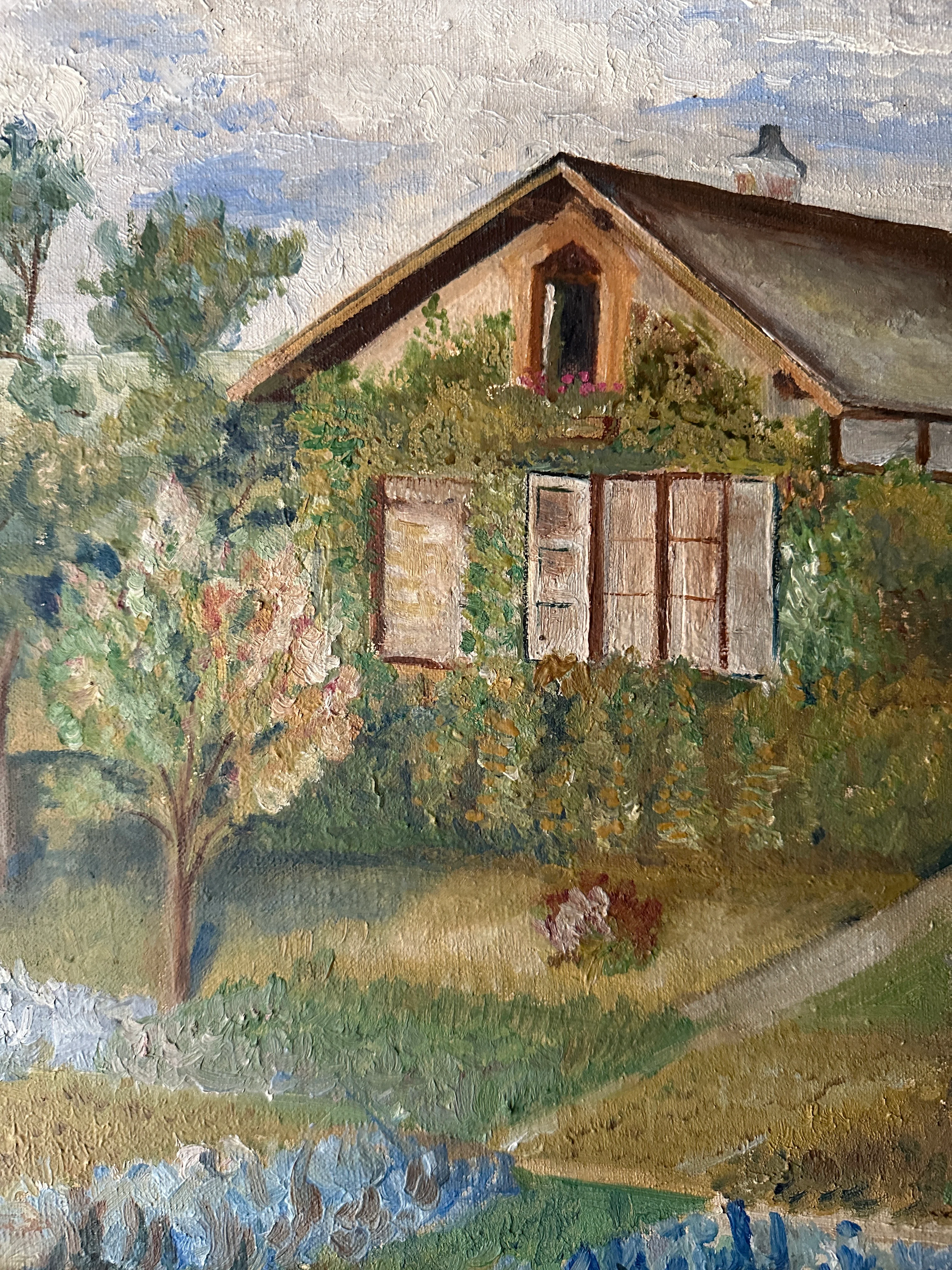 “LA MAISONETTE” OIL ON CANVAS BY H. WEBER, 1920s - Image 4