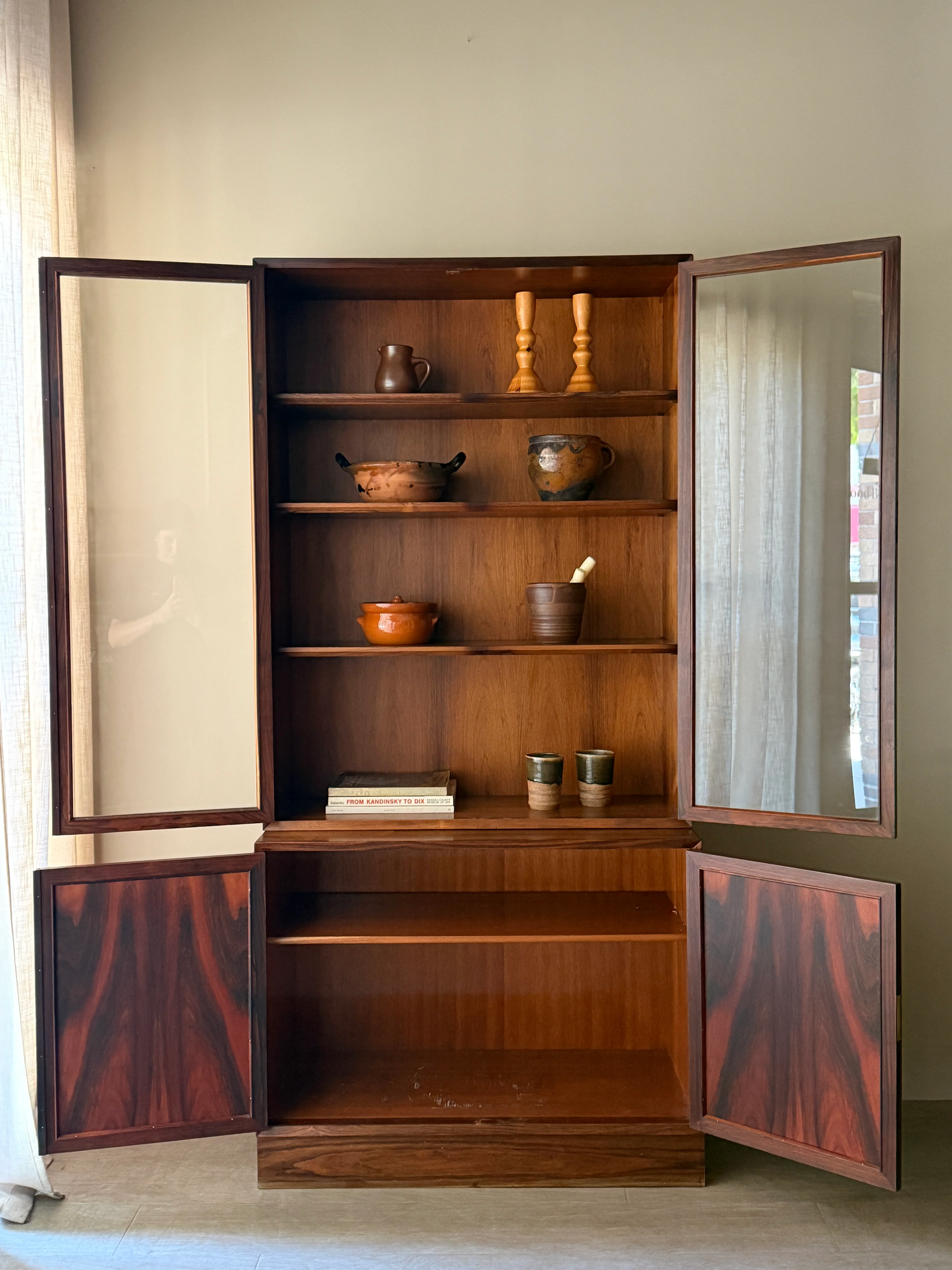 Lyby Mobler Danish rosewood two piece hutch - Image 5