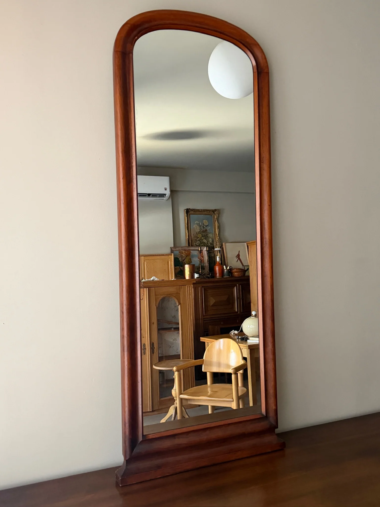 Mahogany arched mirror - Image 2