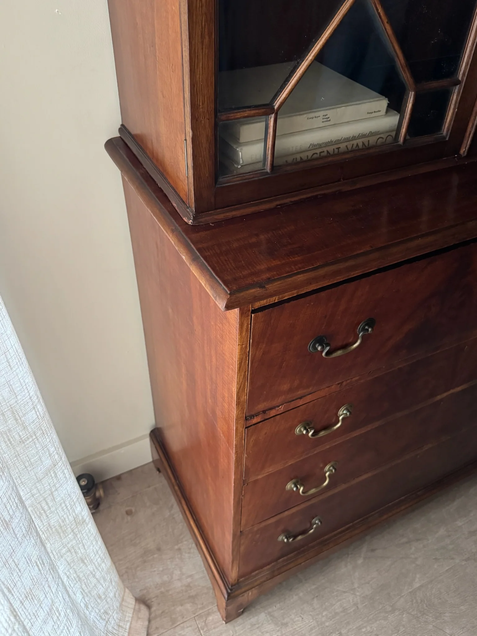 Mahogany secretary hutch - Image 3