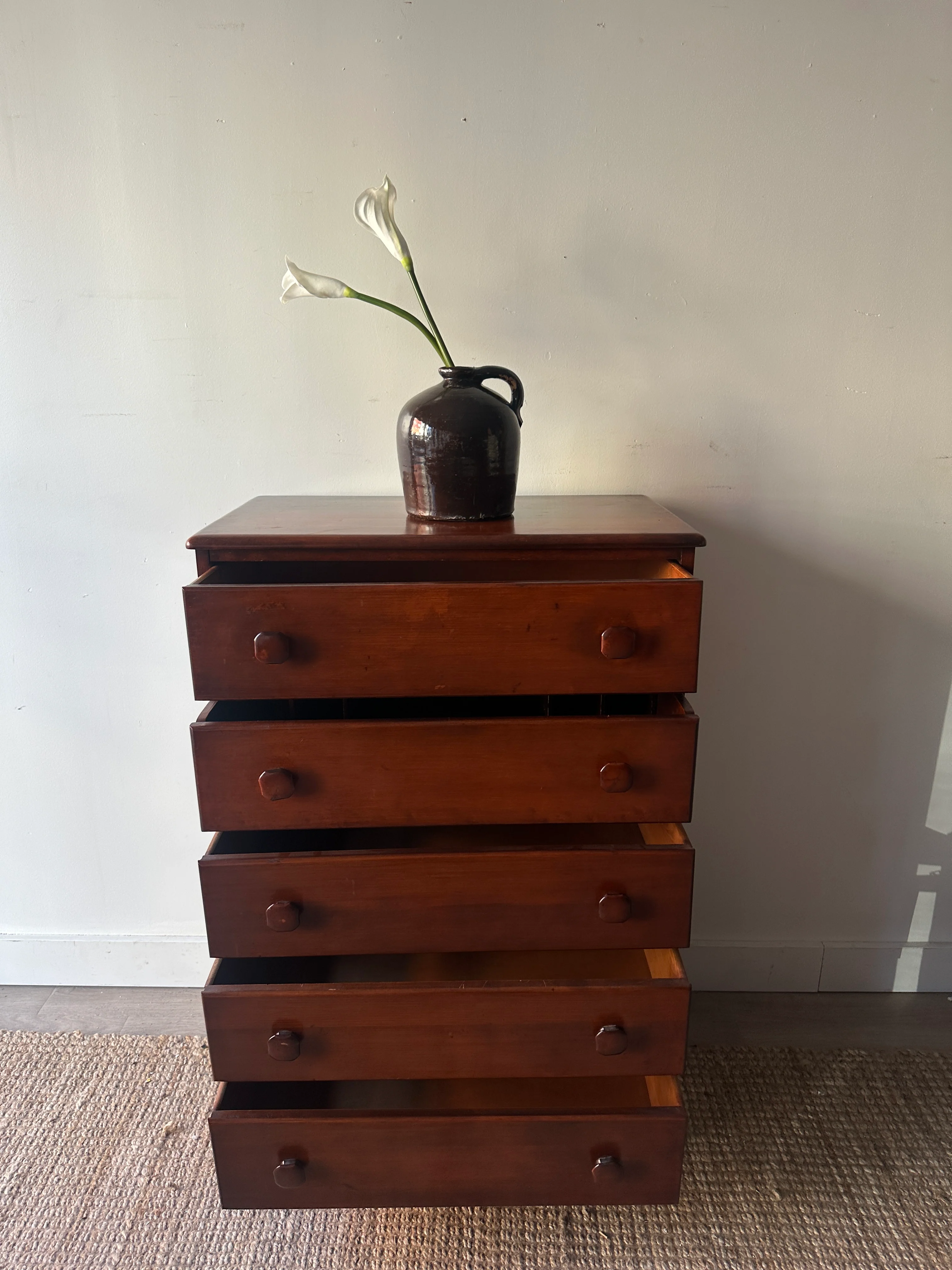 Maple secretary dresser - Image 5