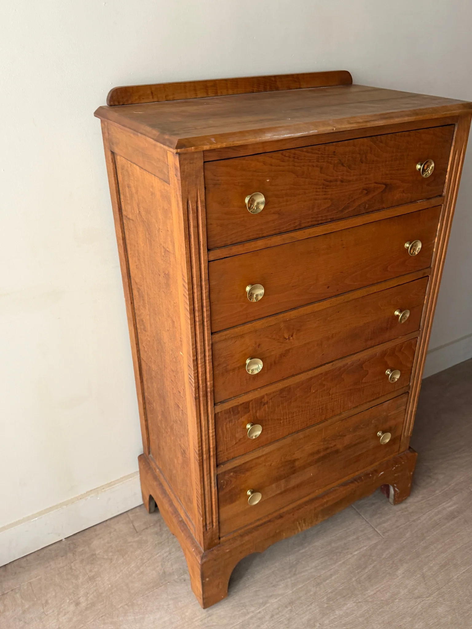 Maple tallboy dresser - Image 3