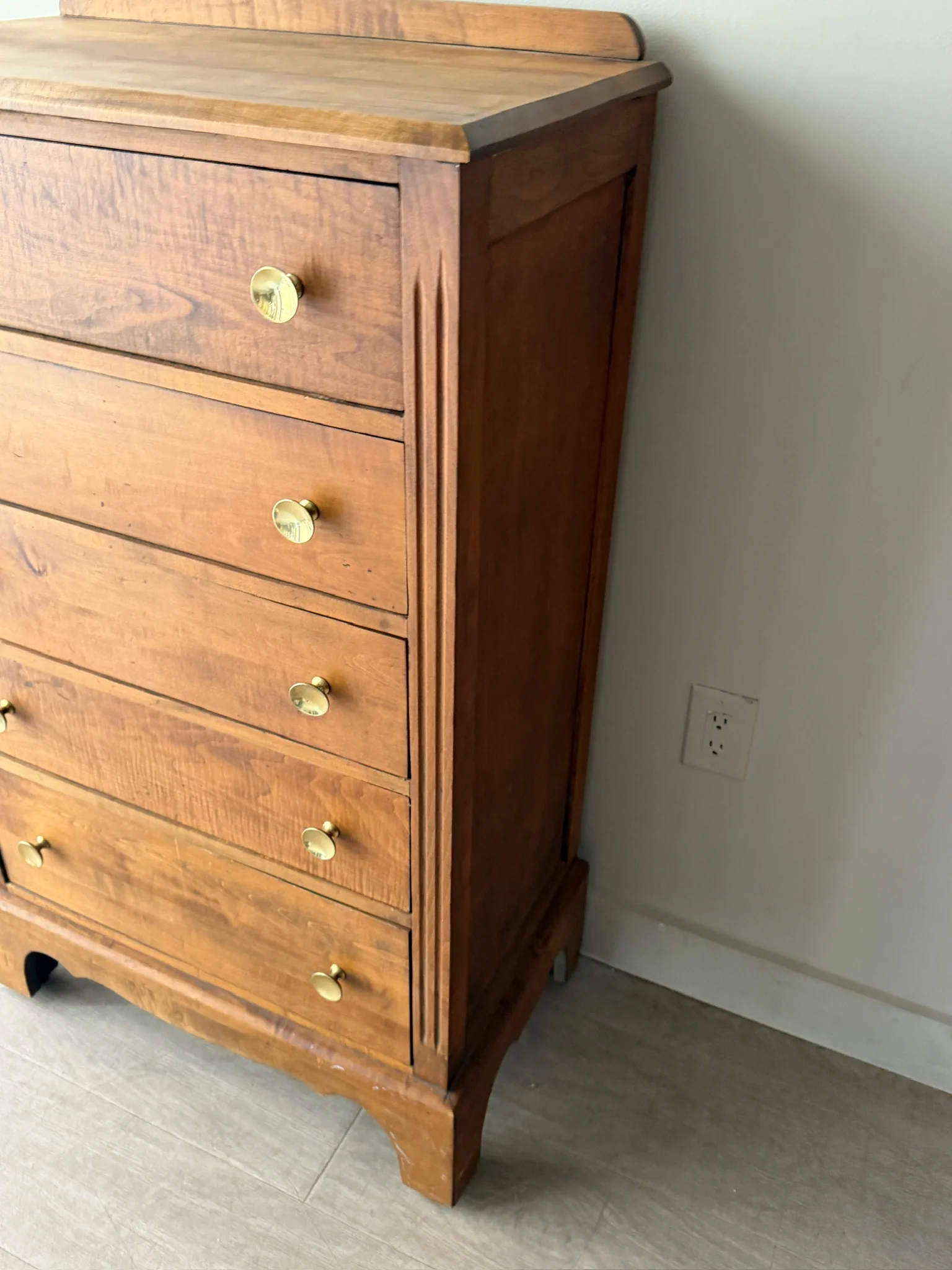 Maple tallboy dresser - Image 4