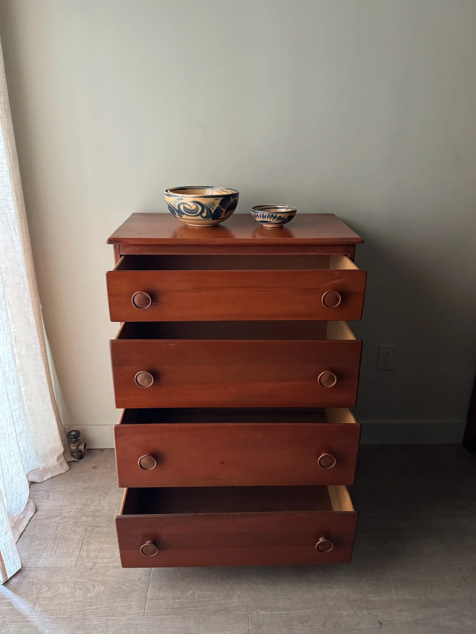 Maple tallboy dresser - Image 4