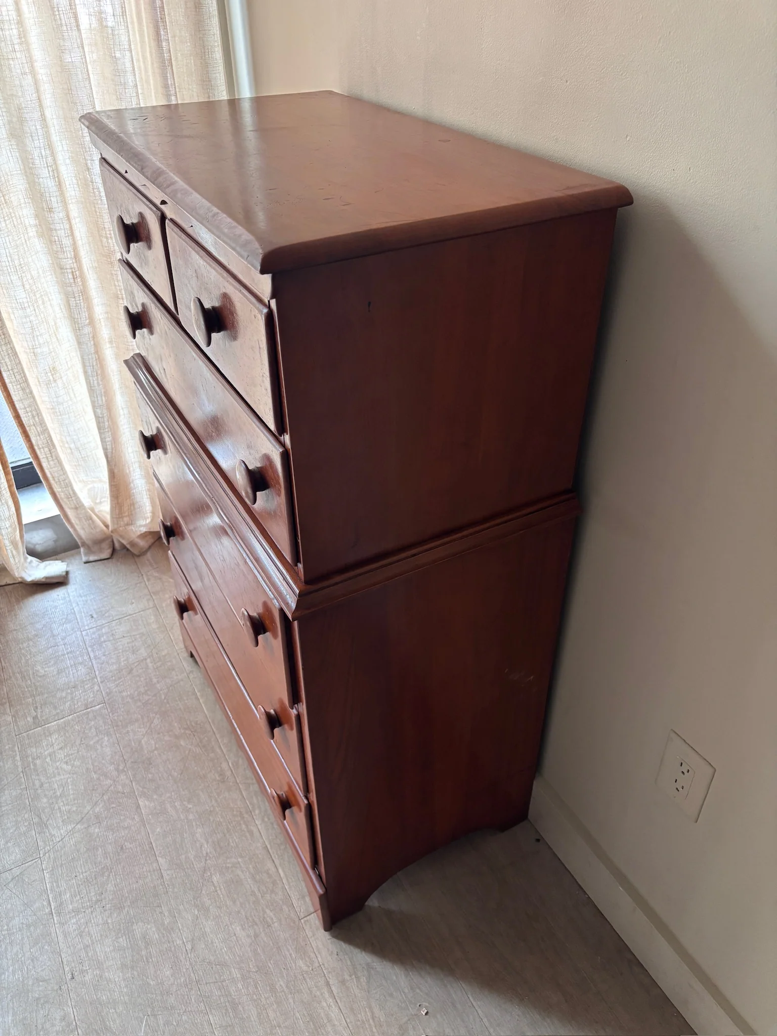Maple tallboy dresser - Image 3
