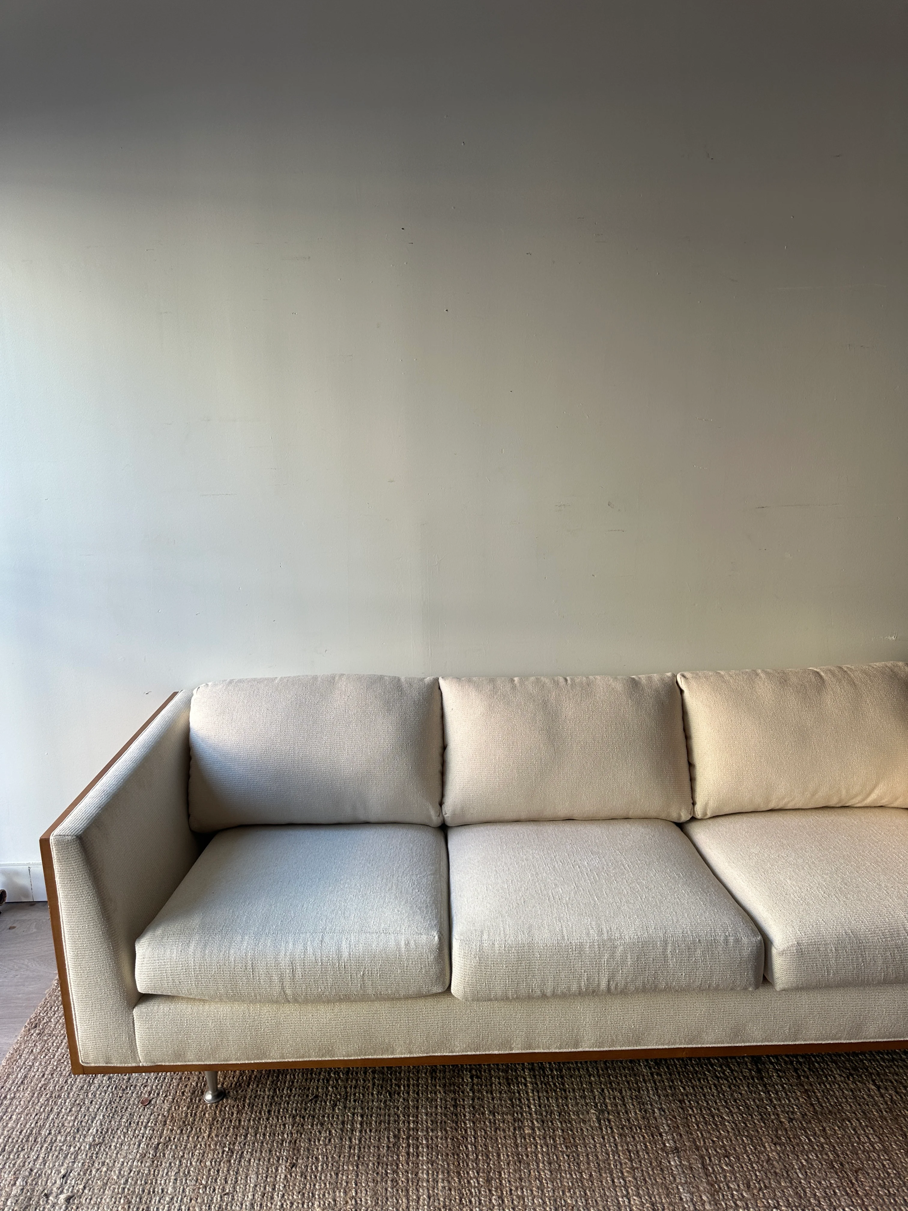 Maurice Villency sofa with wood panels - Image 2