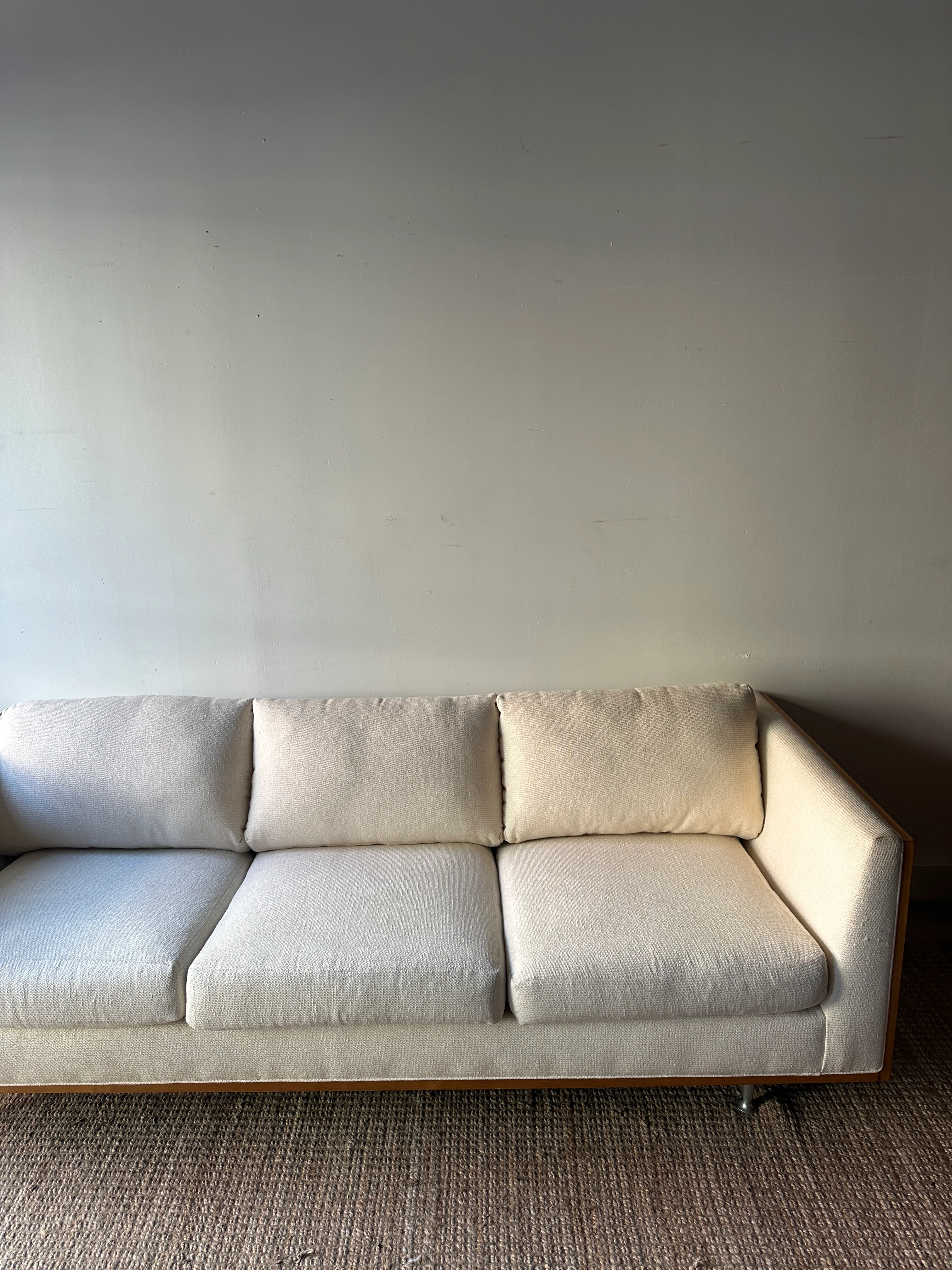 Maurice Villency sofa with wood panels - Image 3