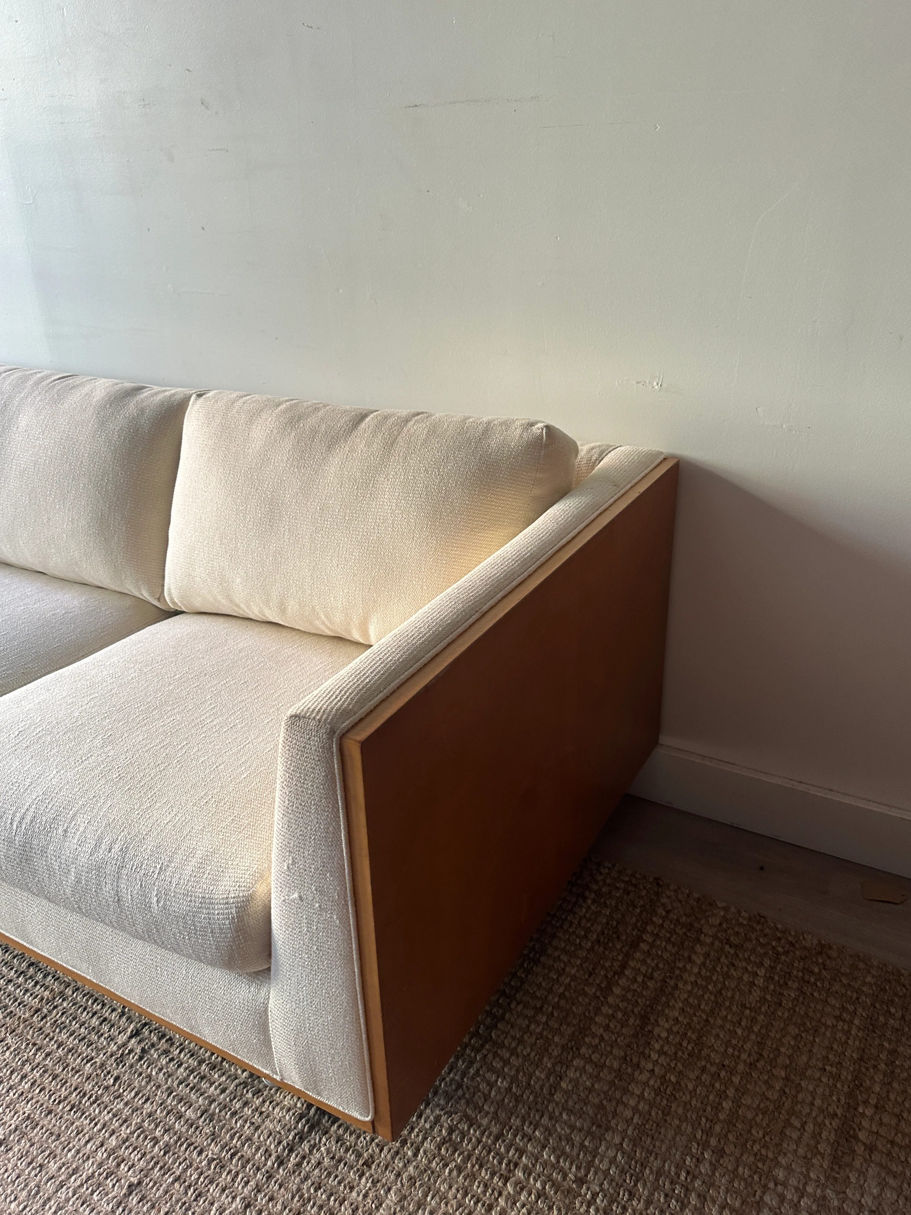 Maurice Villency sofa with wood panels - Image 7