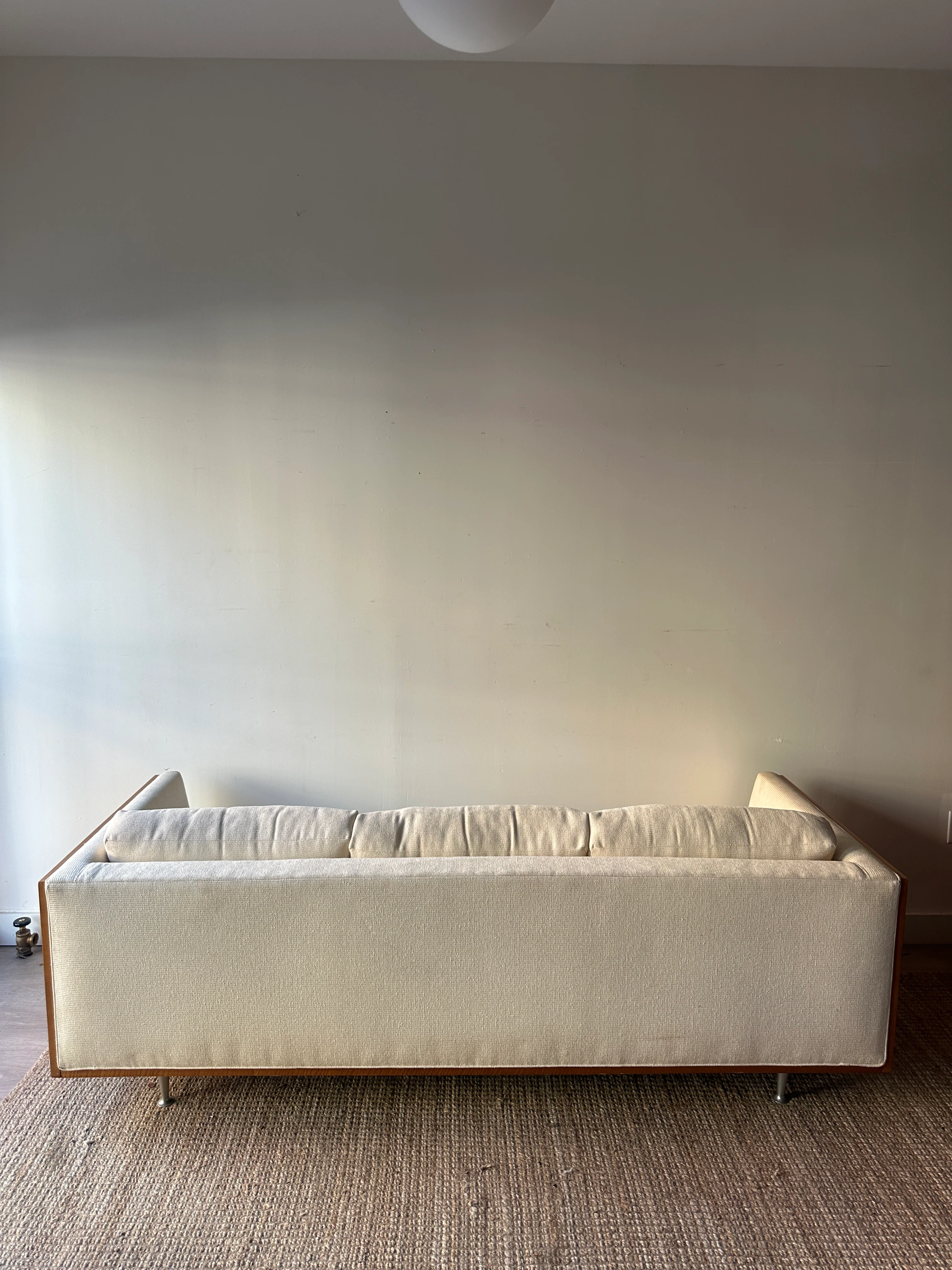 Maurice Villency sofa with wood panels - Image 9