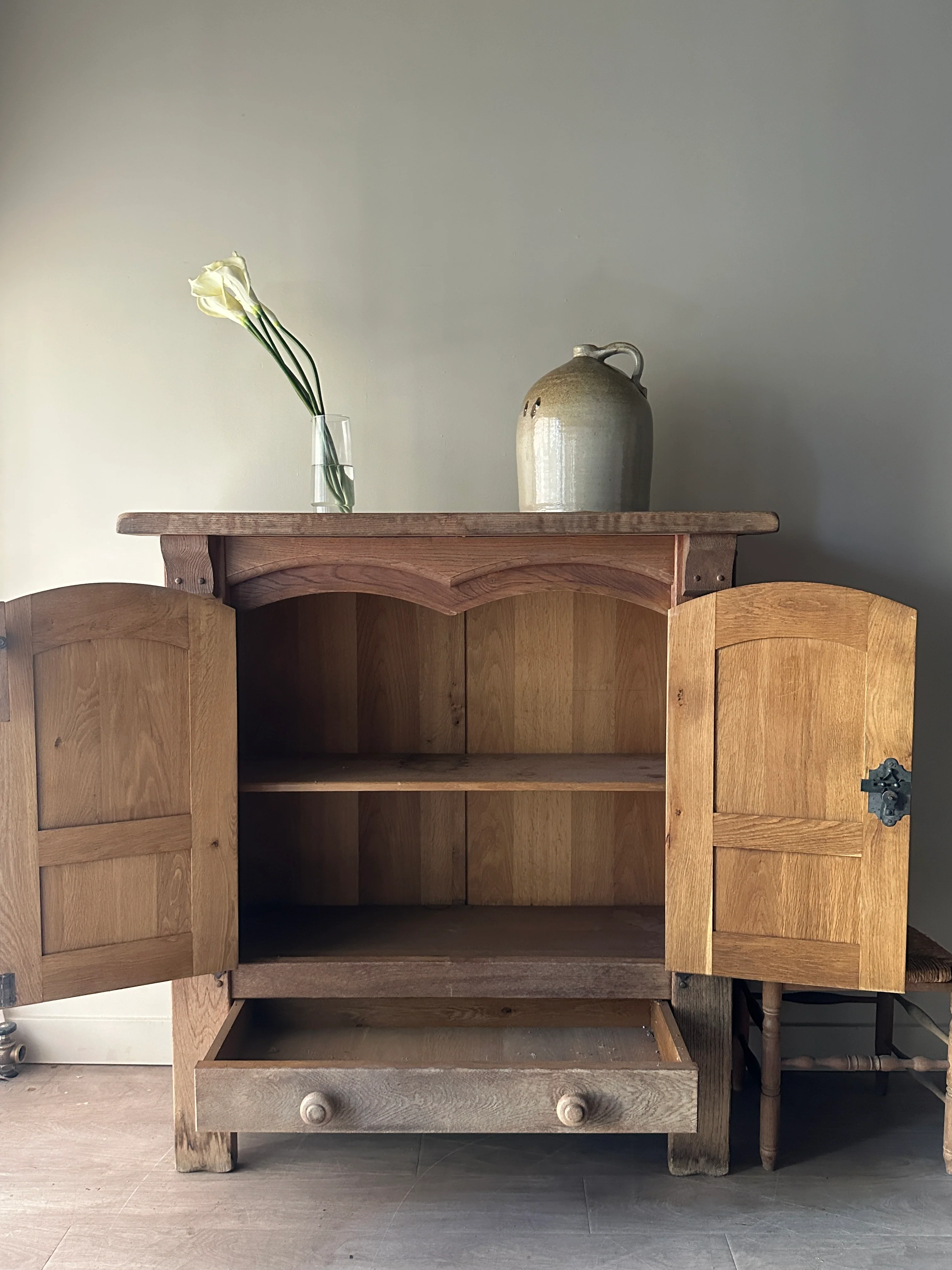 Mission oak cabinet - Image 4