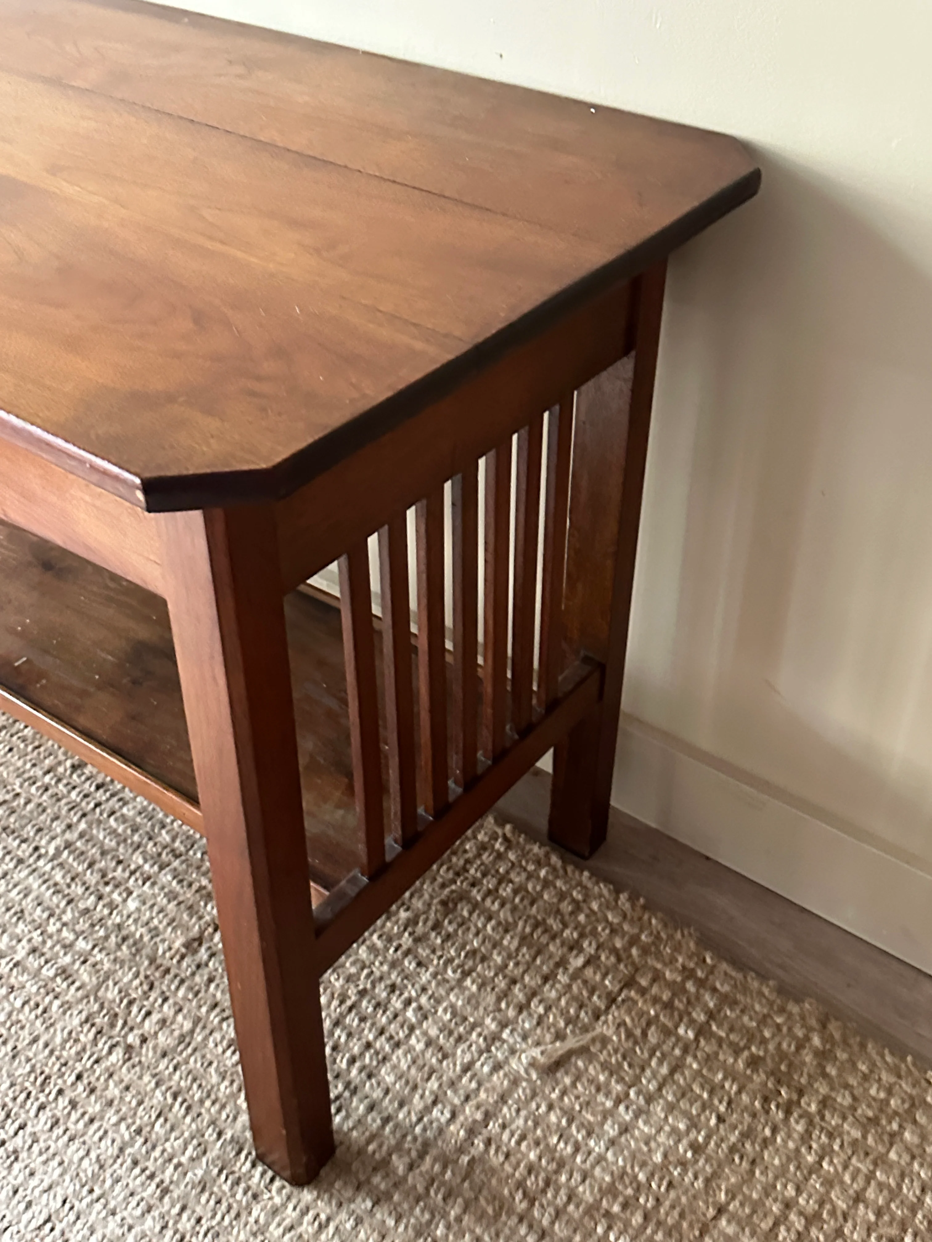 Mission oak desk - Image 4