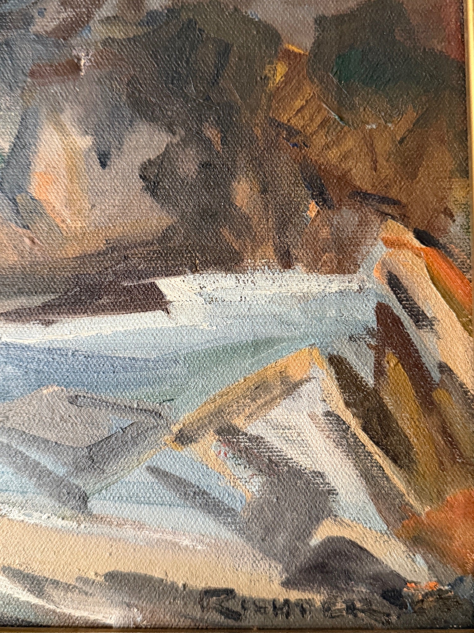 Modernist landscape. Signed “Richter.” - Image 5