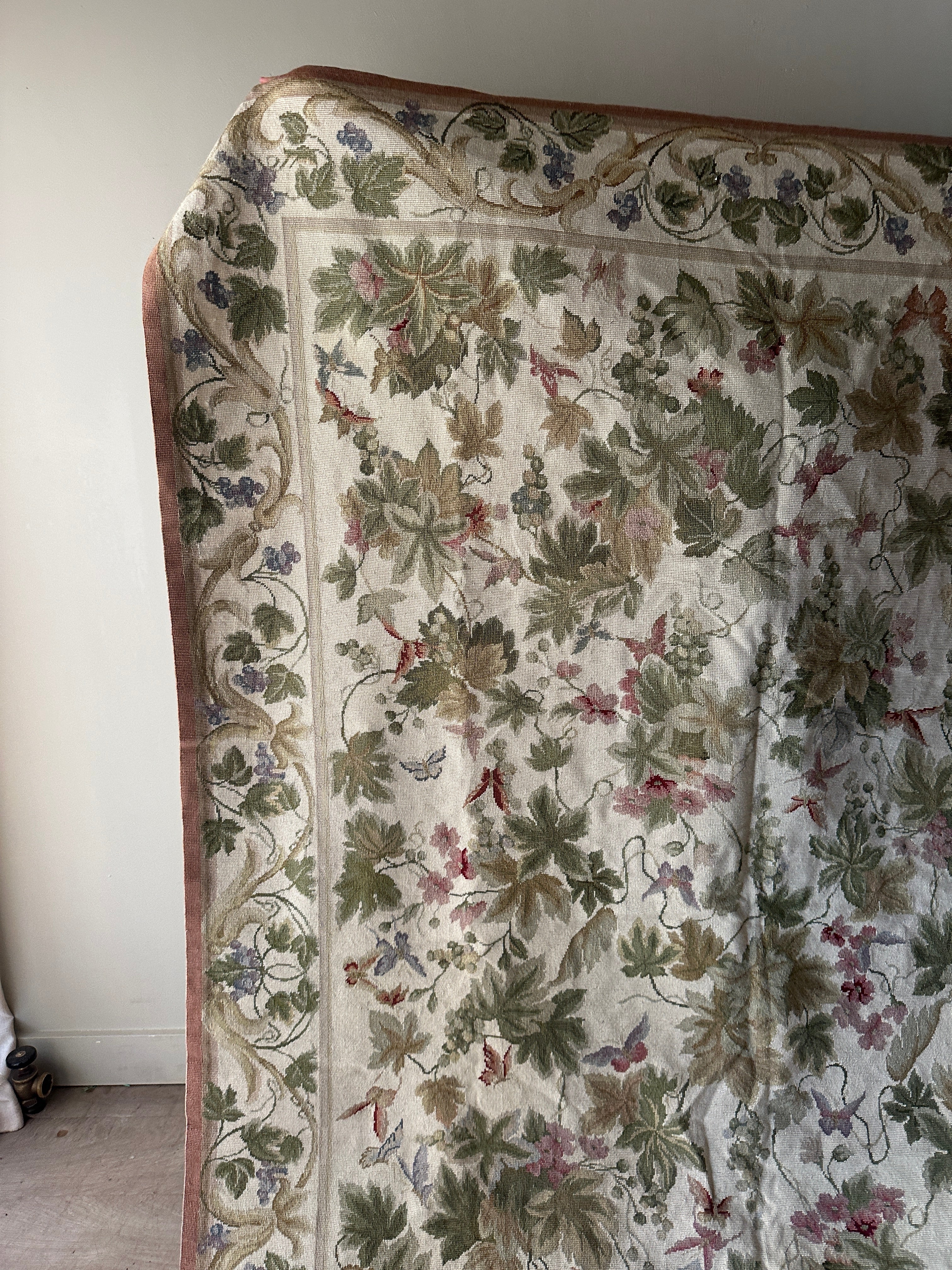 Needlepoint floral rug - Image 2