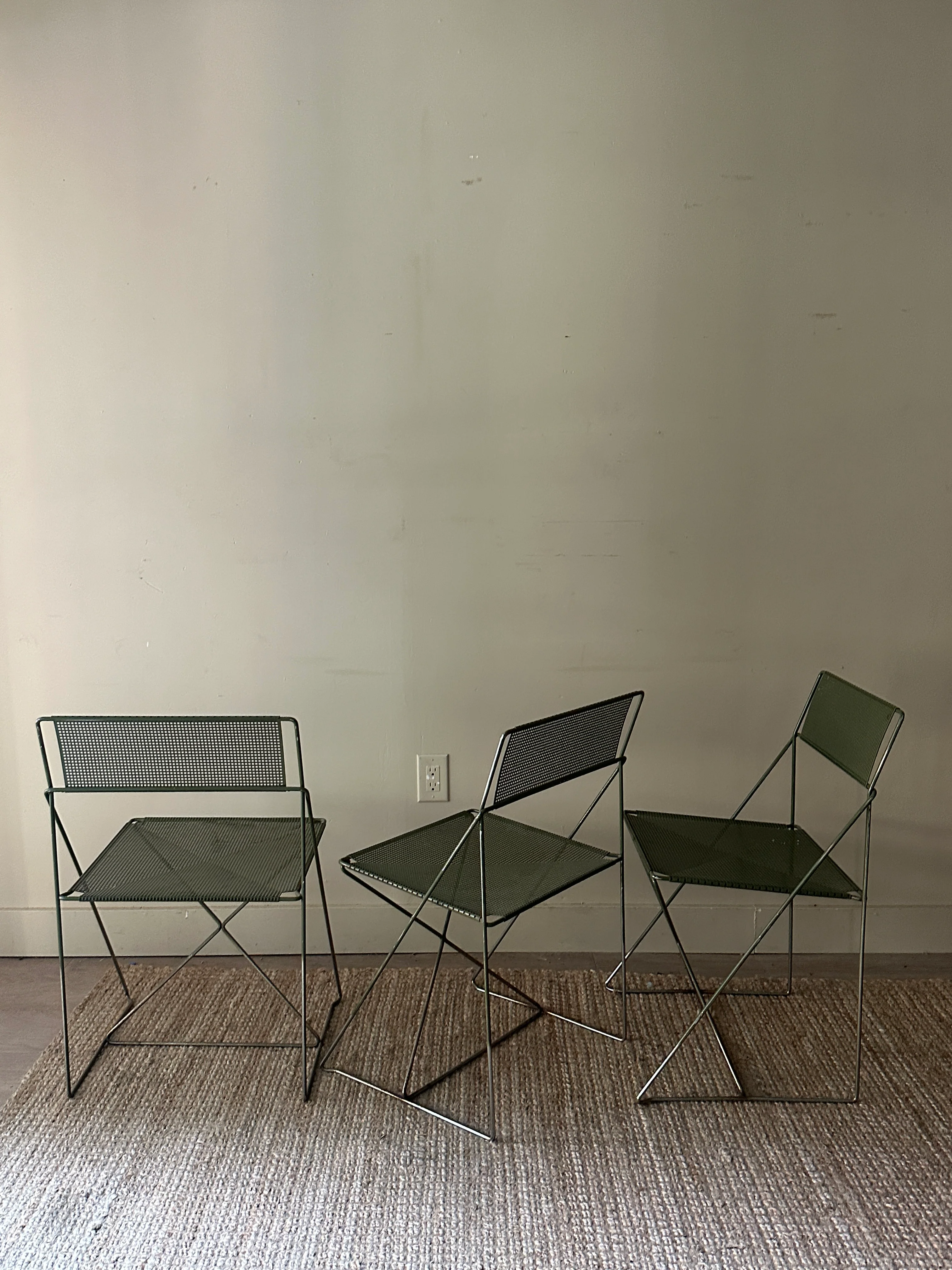 Niels Jorgen Haugesen metal chairs. Sold individually. - Image 2