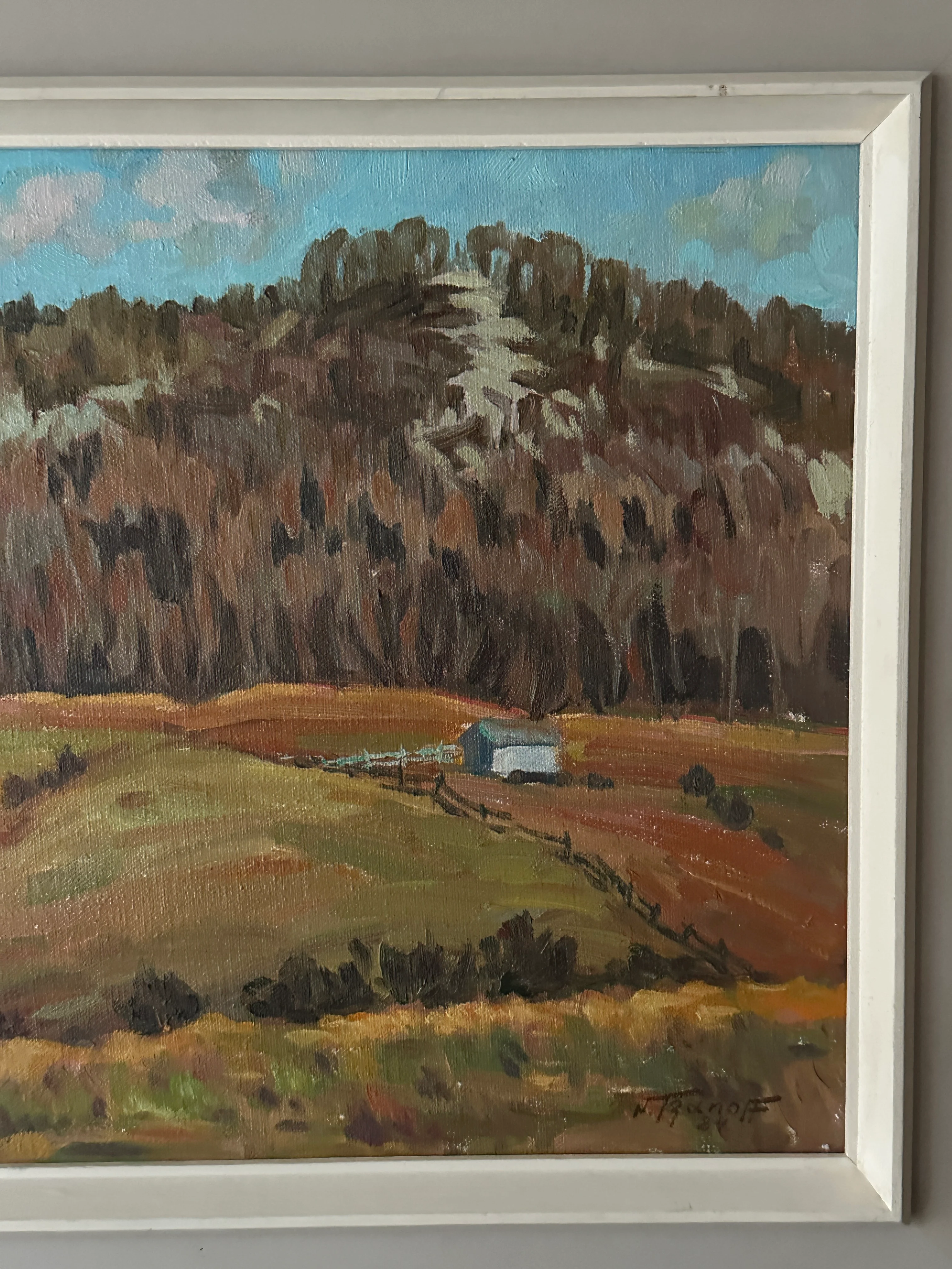 Nikos Tzanoff, "Bromont" Oil on Canvas 1983 - Image 4