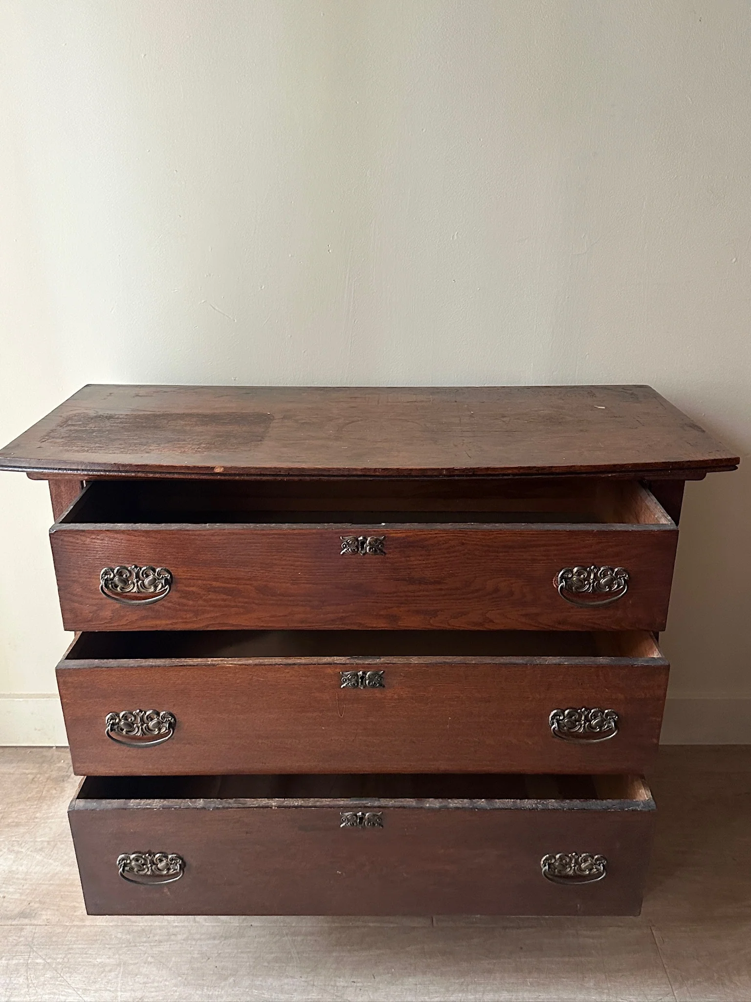 Oak 3 drawer dresser - Image 5