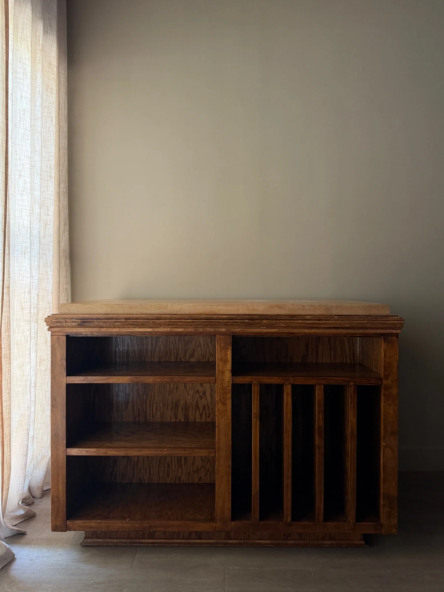 Oak mercantile table/island with butcher block top - Image 7