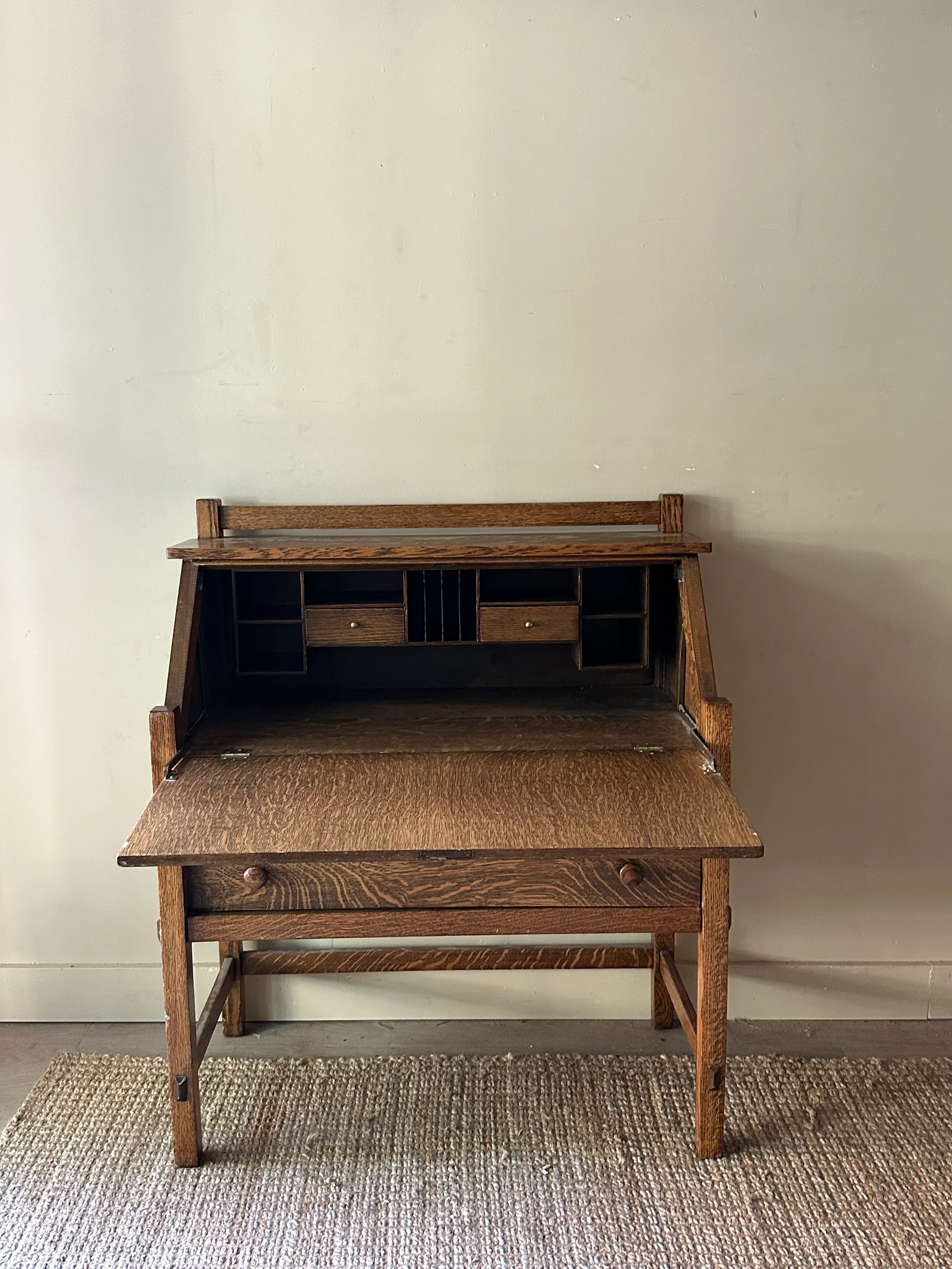 Oak secretary desk - Image 3