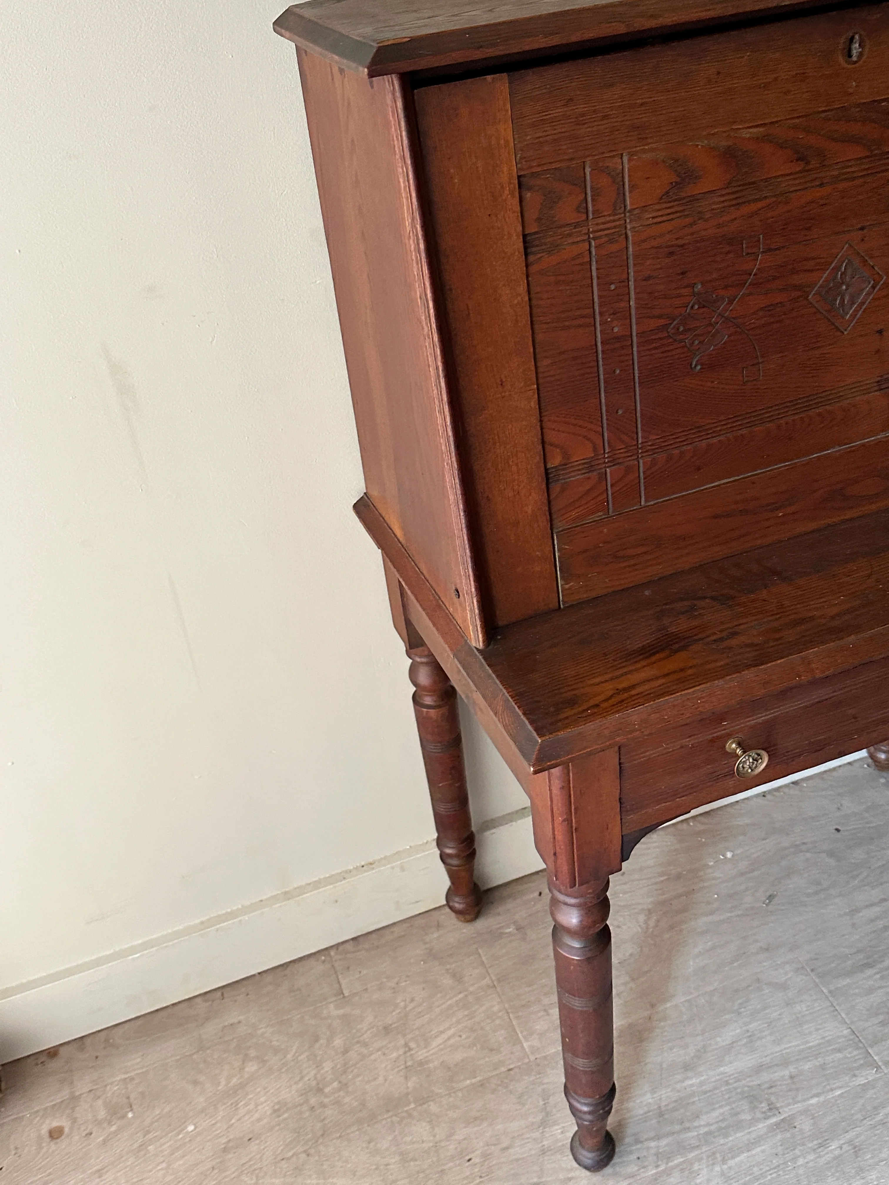 Oak secretary desk - Image 2