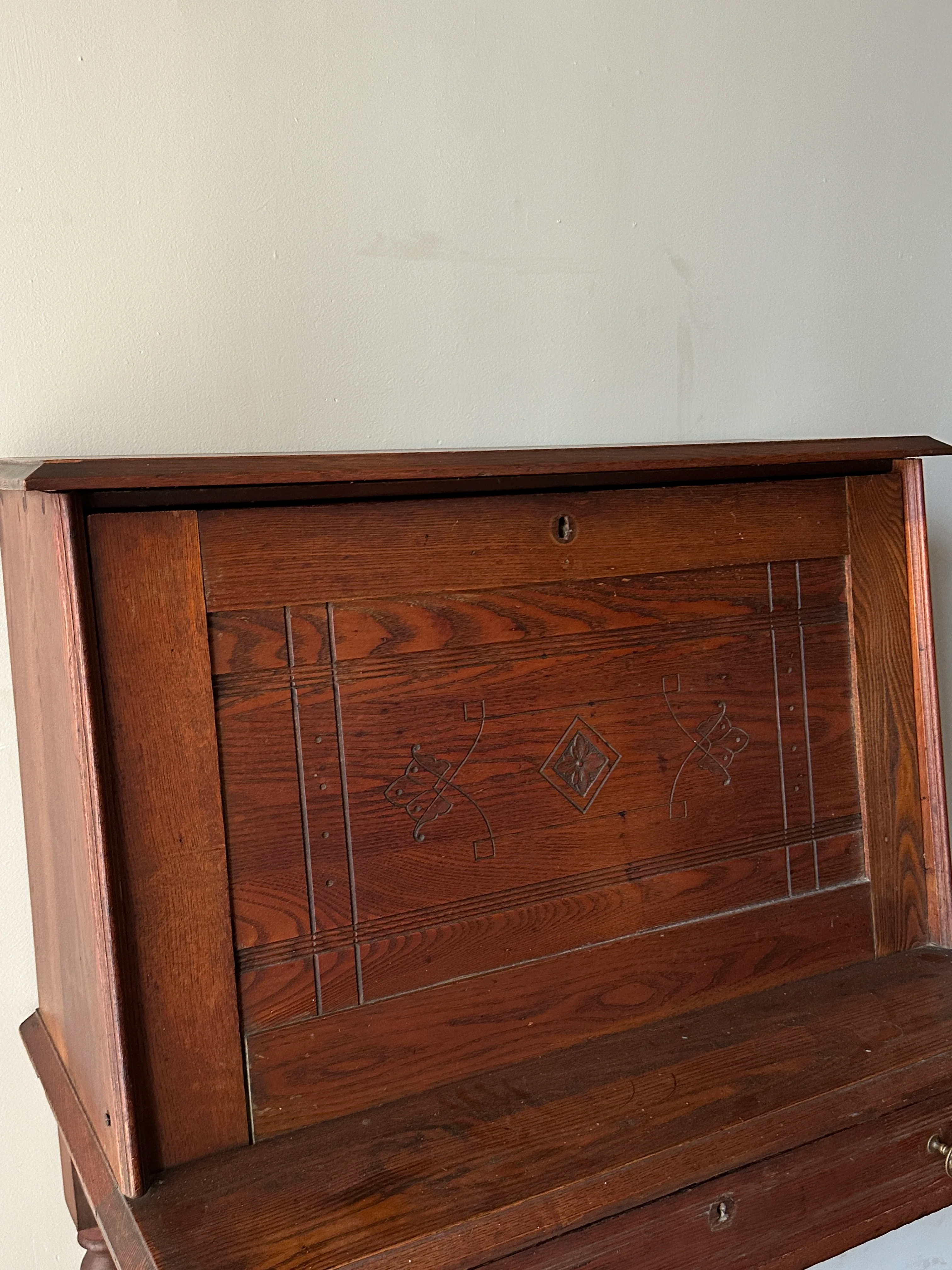 Oak secretary desk - Image 3