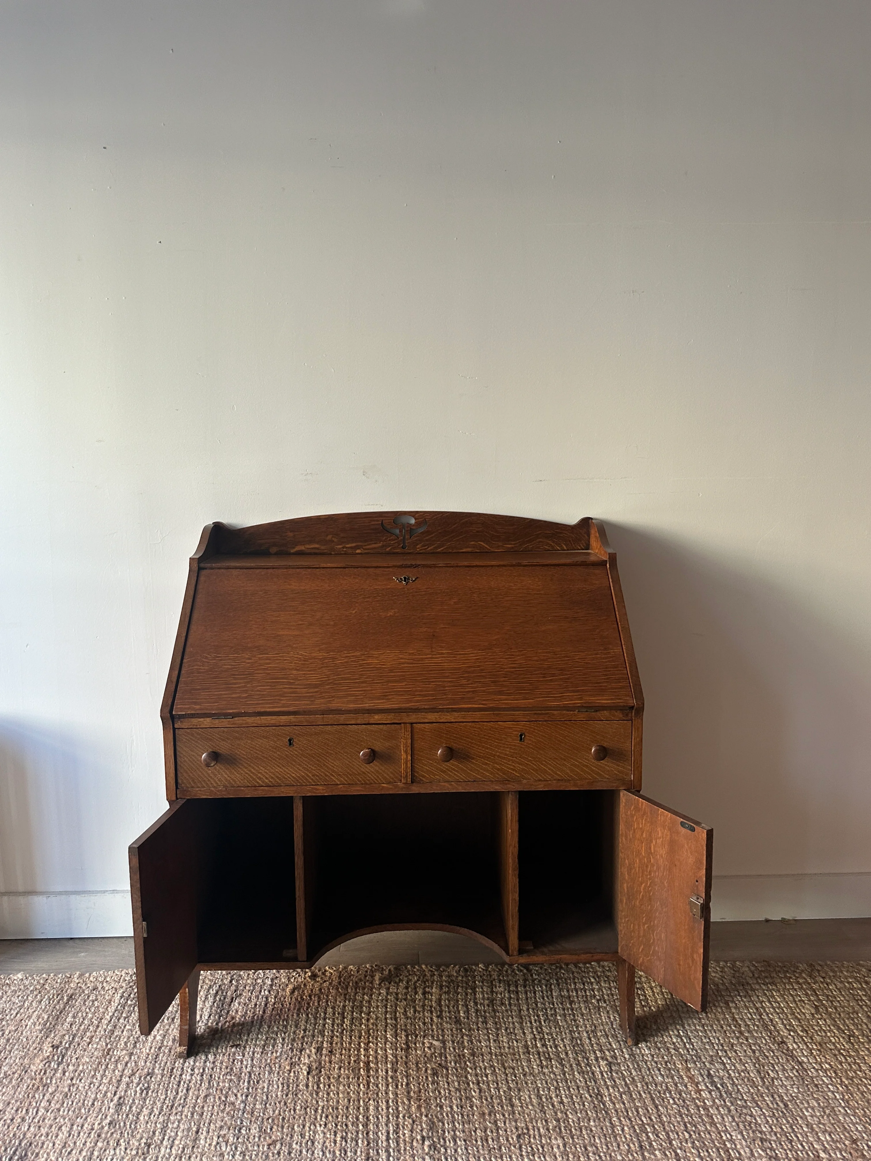 Oak secretary desk - Image 6