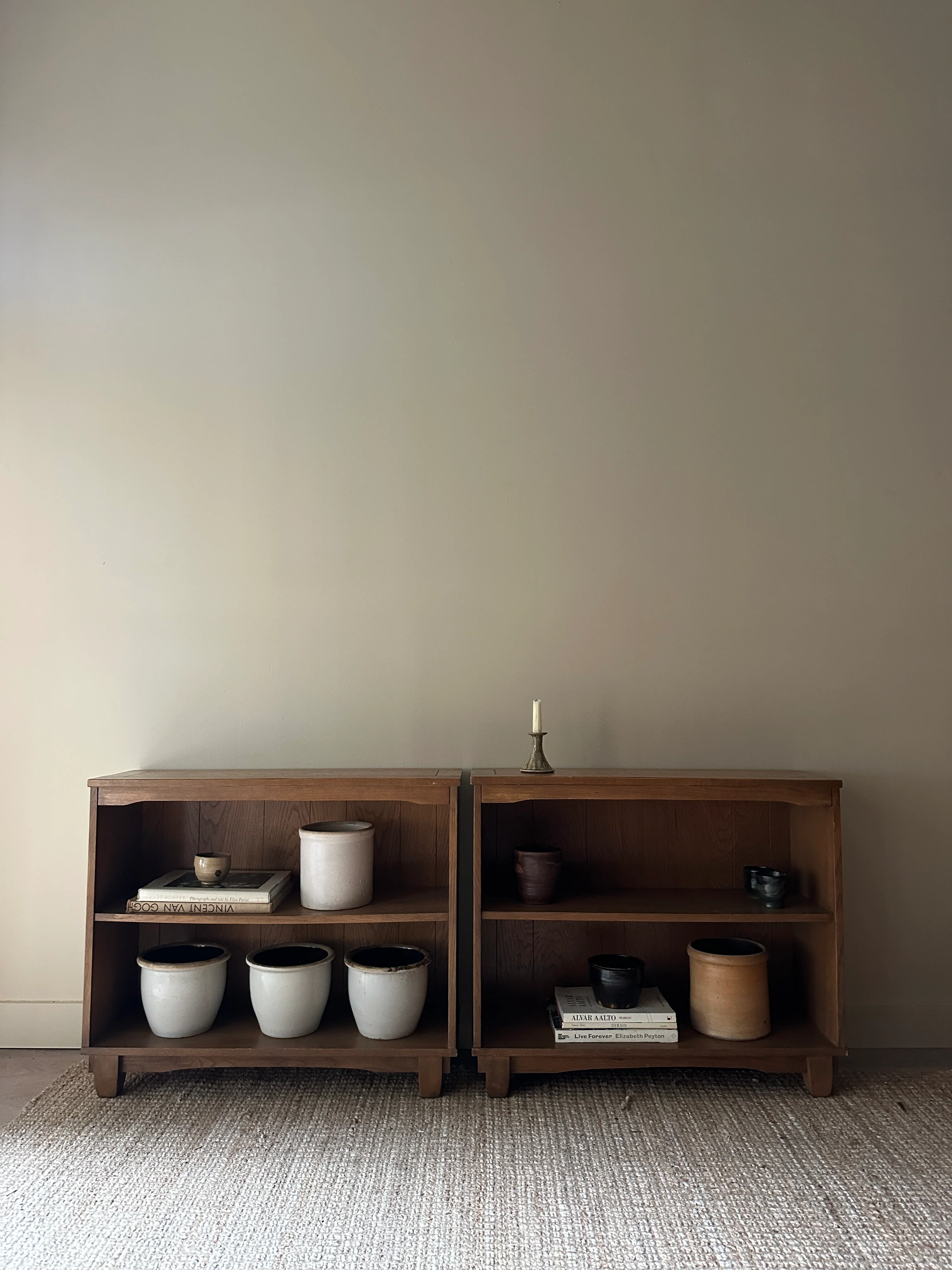 Oak shelves. Sold separately.