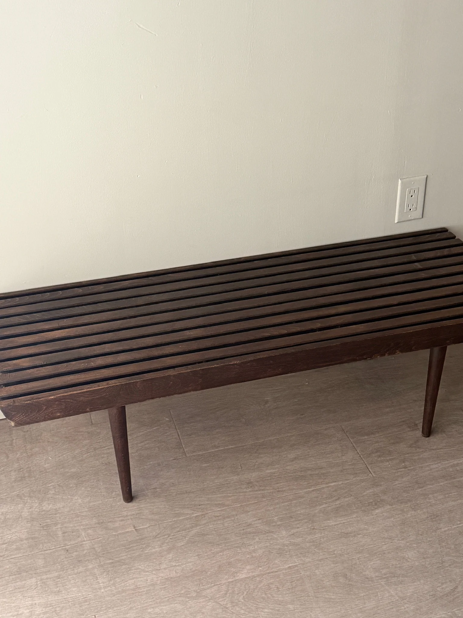 Oak slatted coffee table - Image 6