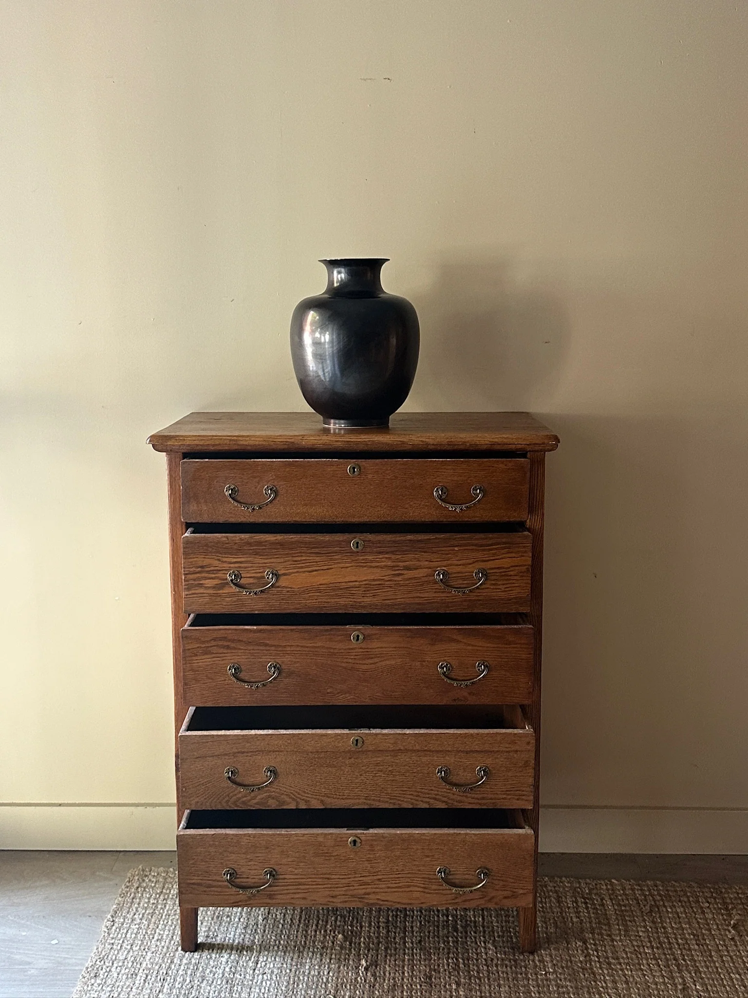 Oak tallboy - Image 4