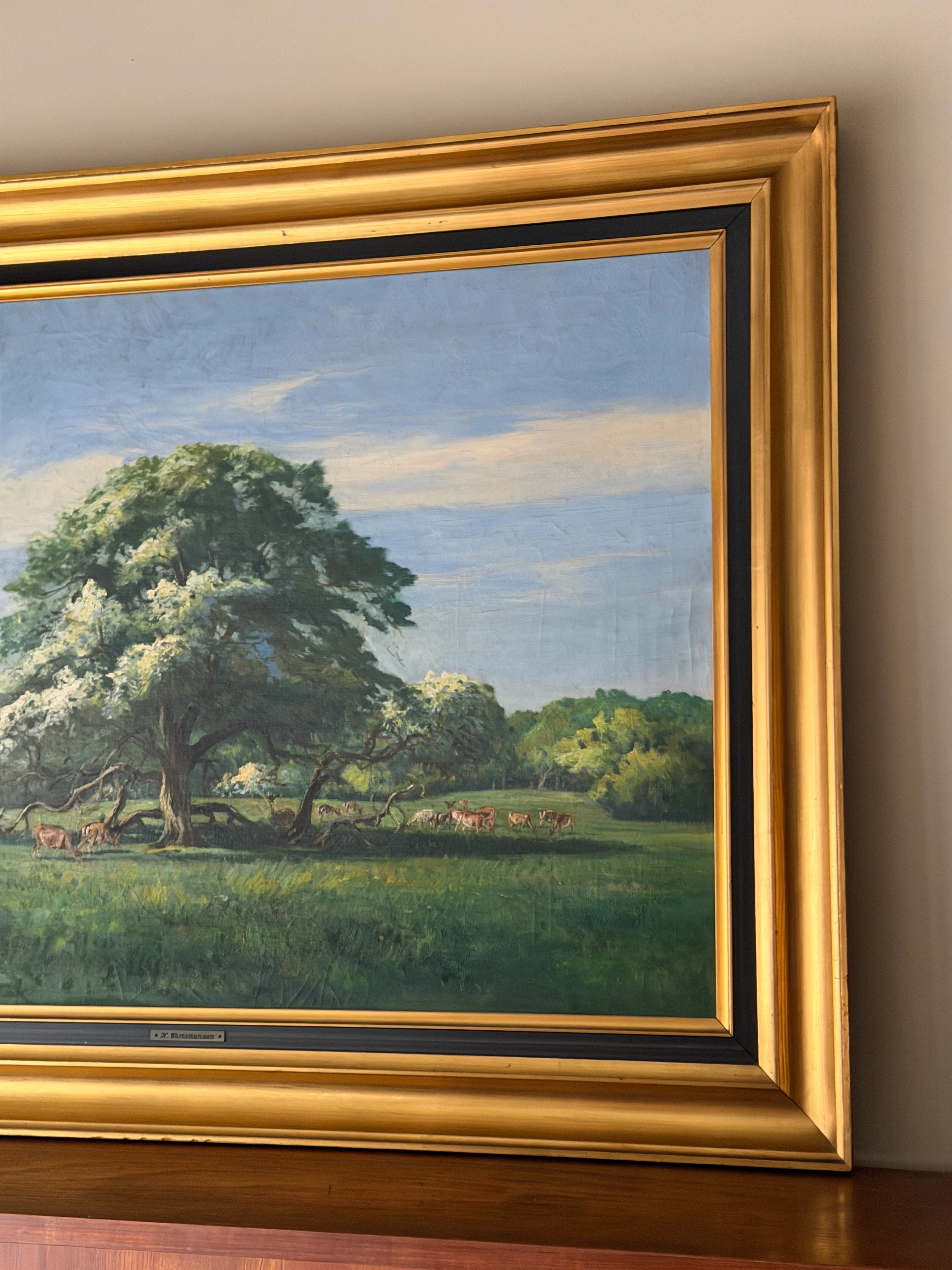 Oil on canvas. Signed N. Christiansen 1850-1922 - Image 5