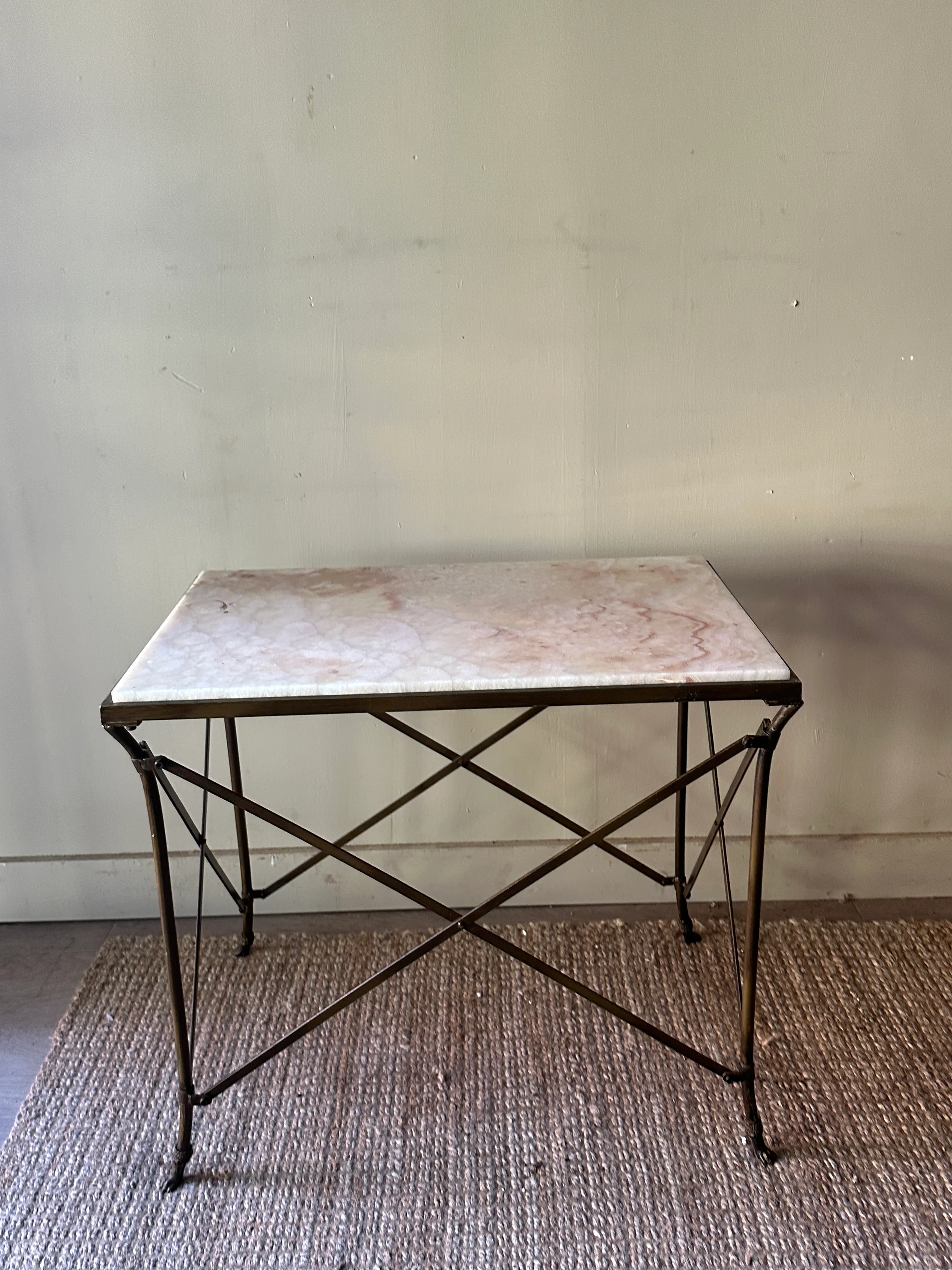 Onyx and wrought iron side table - Image 2