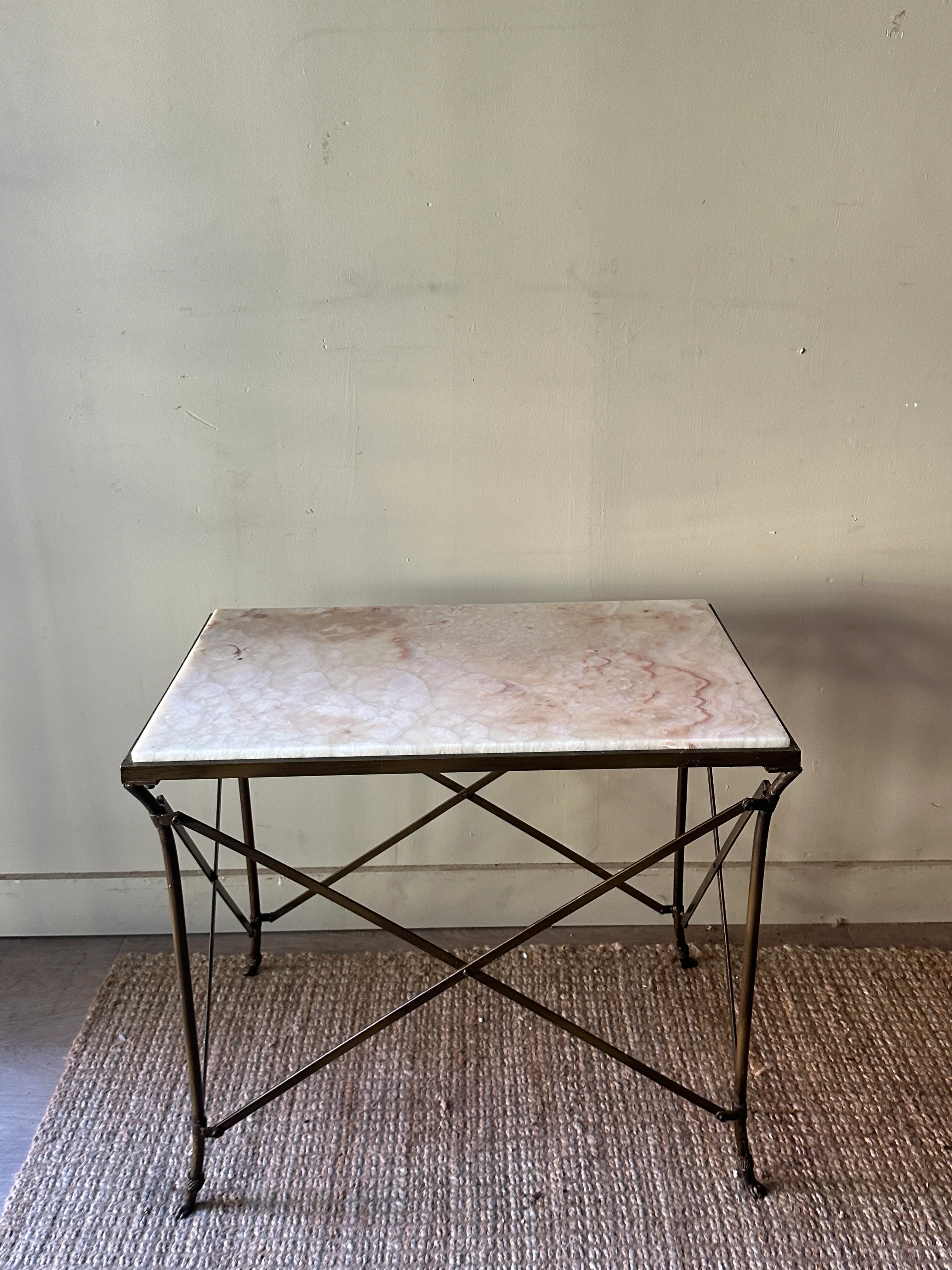 Onyx and wrought iron side table - Image 3