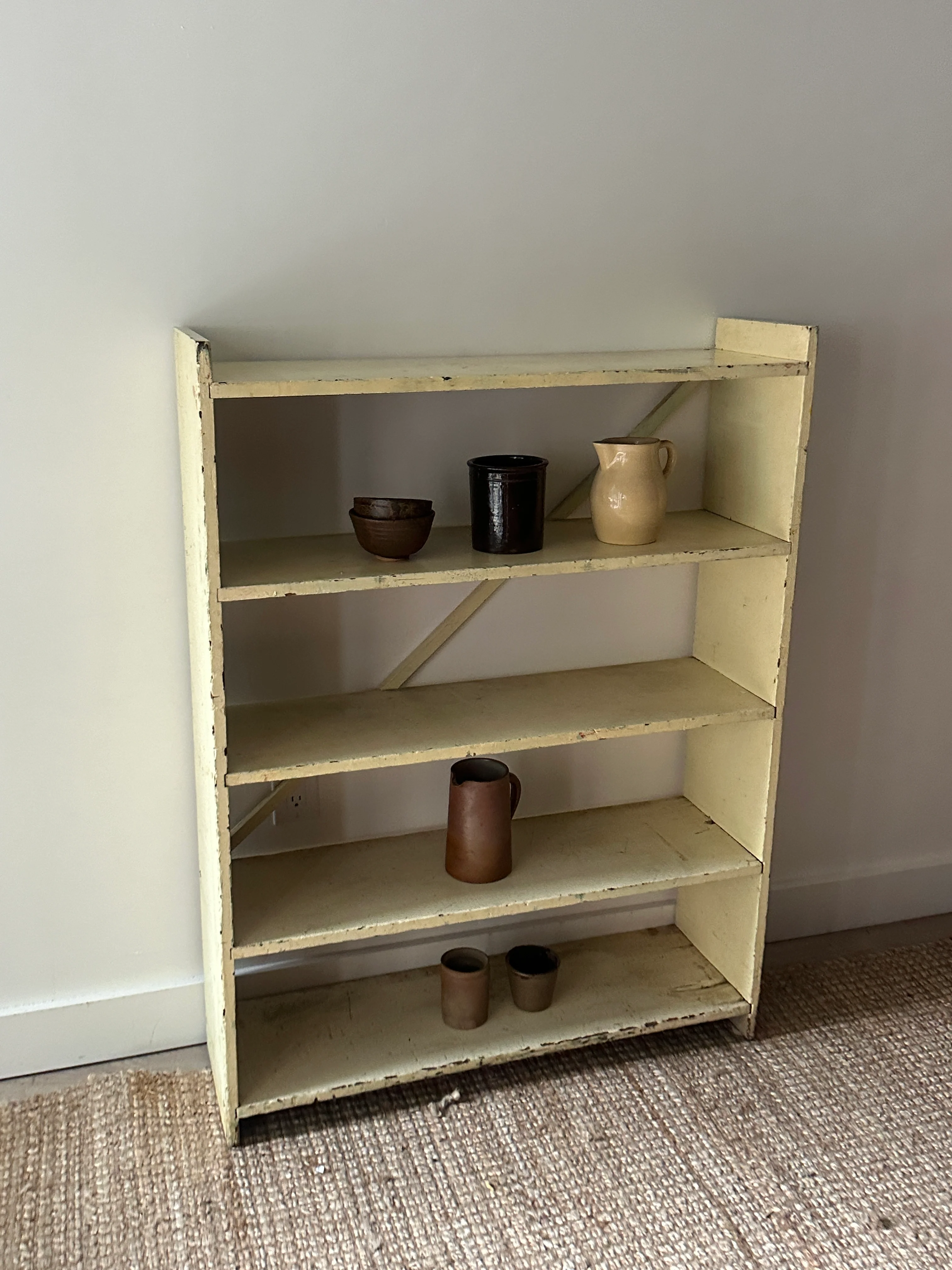 Painted pine farmhouse bookshelf - Image 2